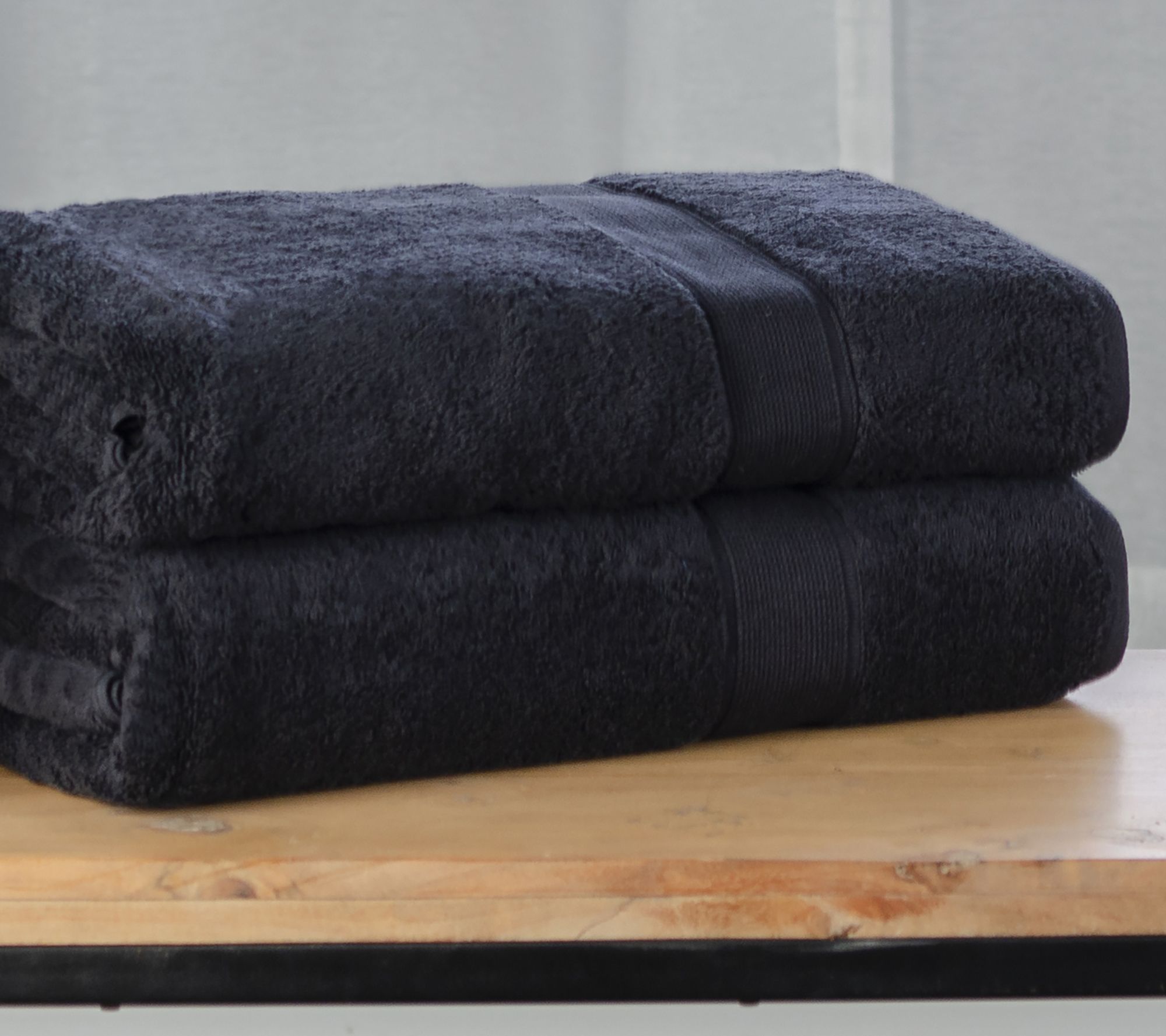 Superior 2 Piece Organic Cotton Plush Bath Sheet Set