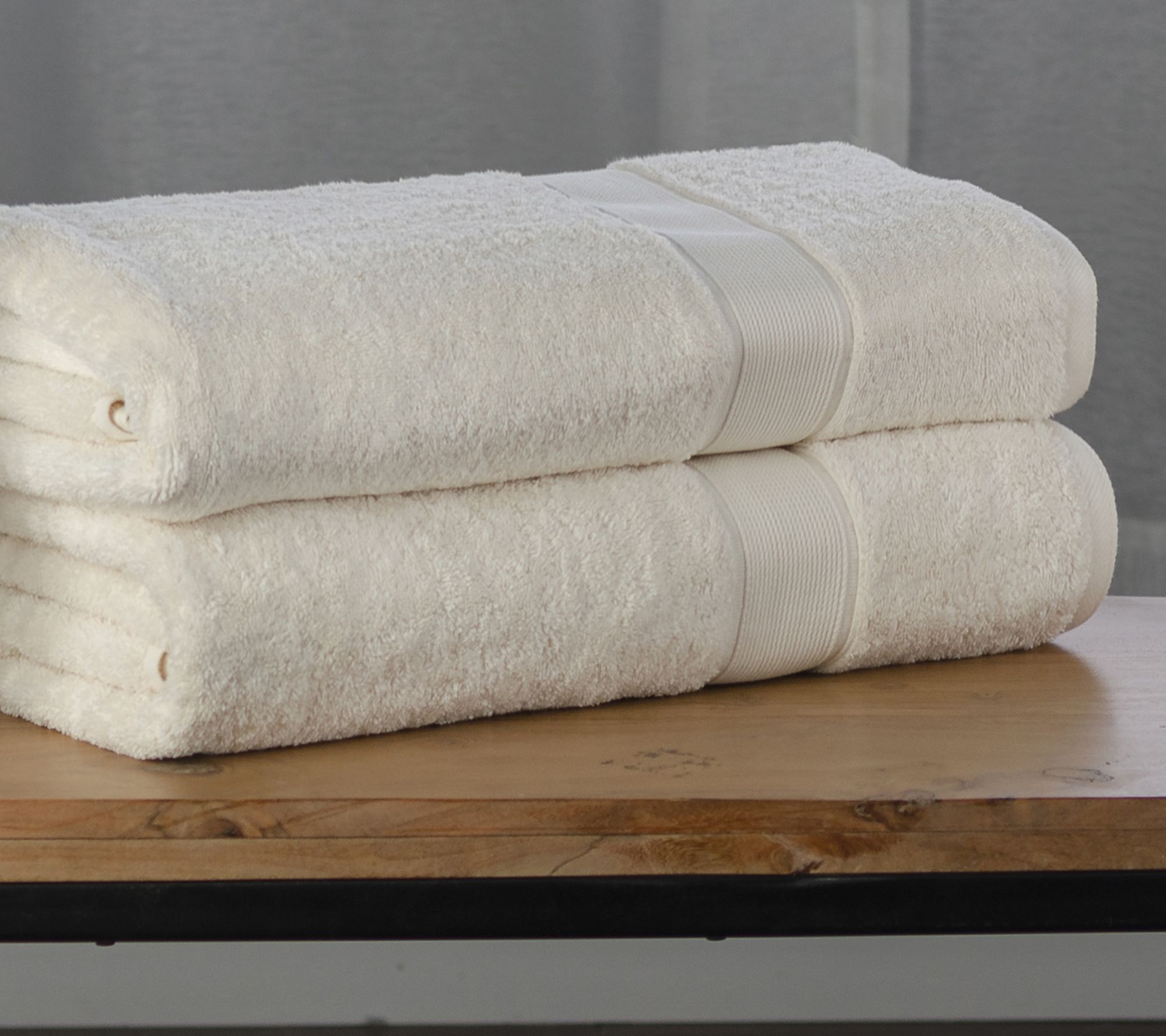 Superior 2 Piece Organic Cotton Plush Bath Sheet Set