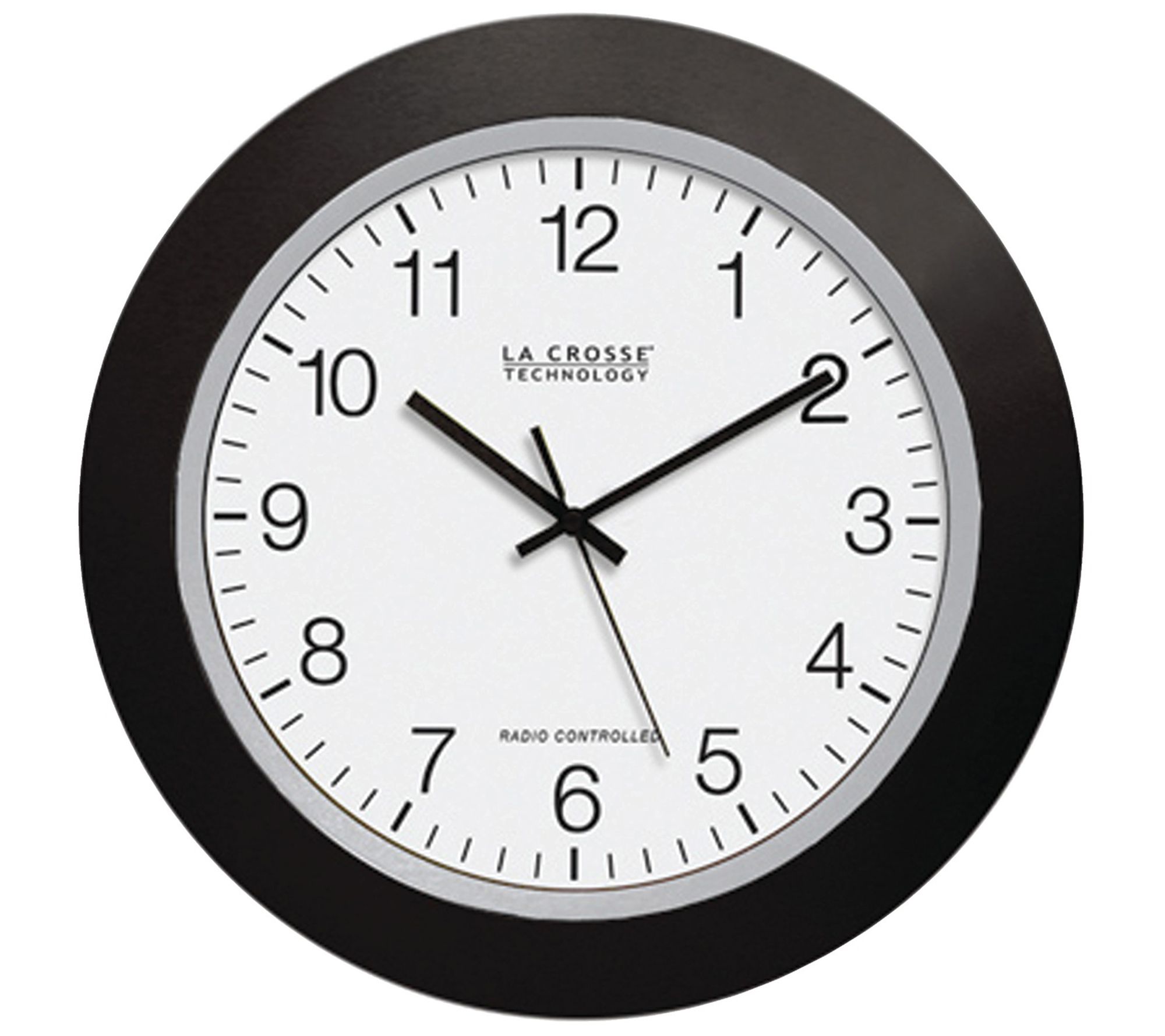 La Crosse 12" Black Atomic Wall Clock