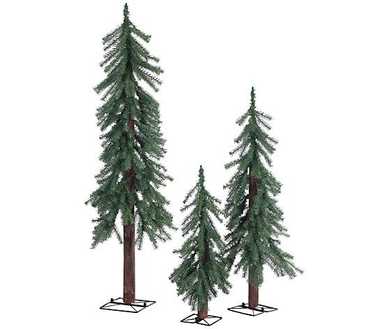Unlit Alpine Trees, Set of 3