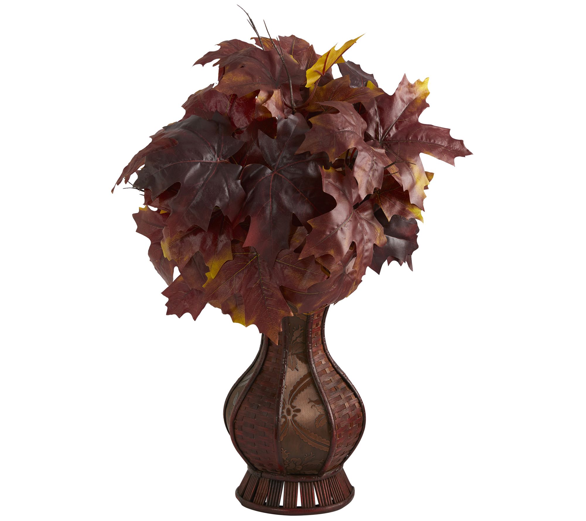Nearly Natural 24" Autumn Maple Leaf Plant in Planter