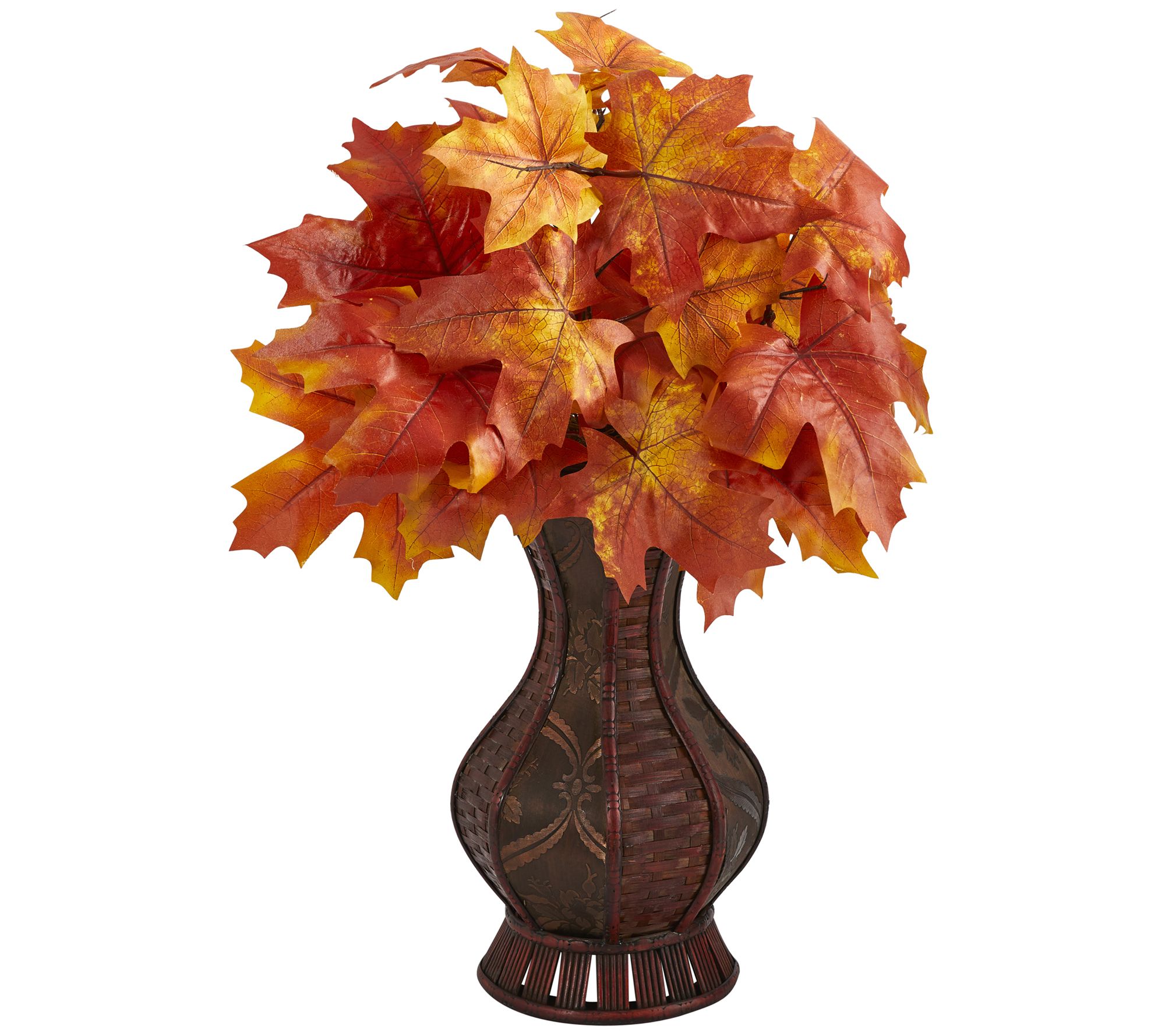 Nearly Natural 24" Autumn Maple Leaf Plant in Planter
