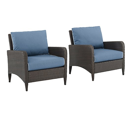 Kiawah 2 Piece Outdoor Wicker Chair Set, Qvc Outdoor Furniture