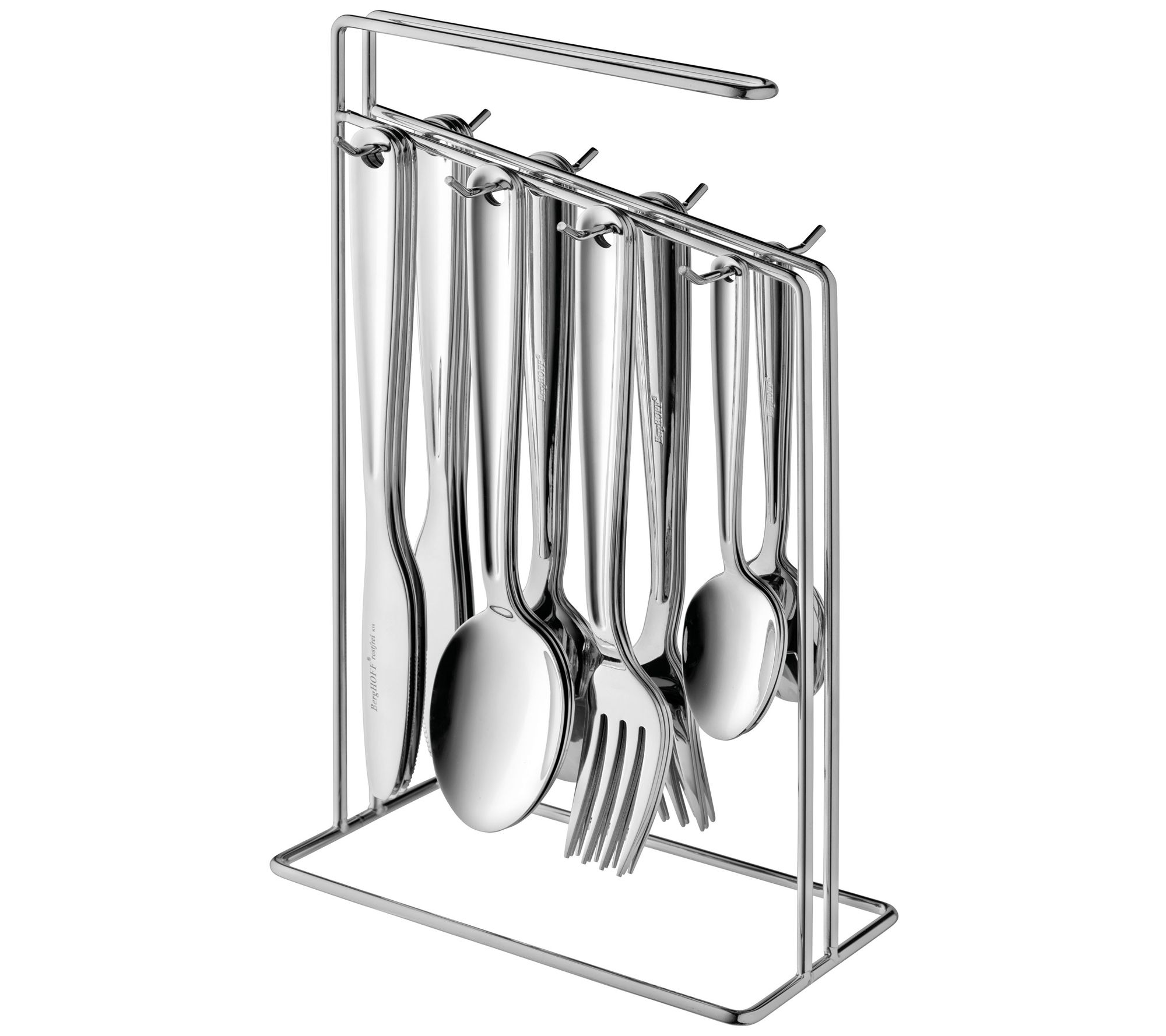 Stainless Steel Kitchen Utensil Set with Storage Rack 