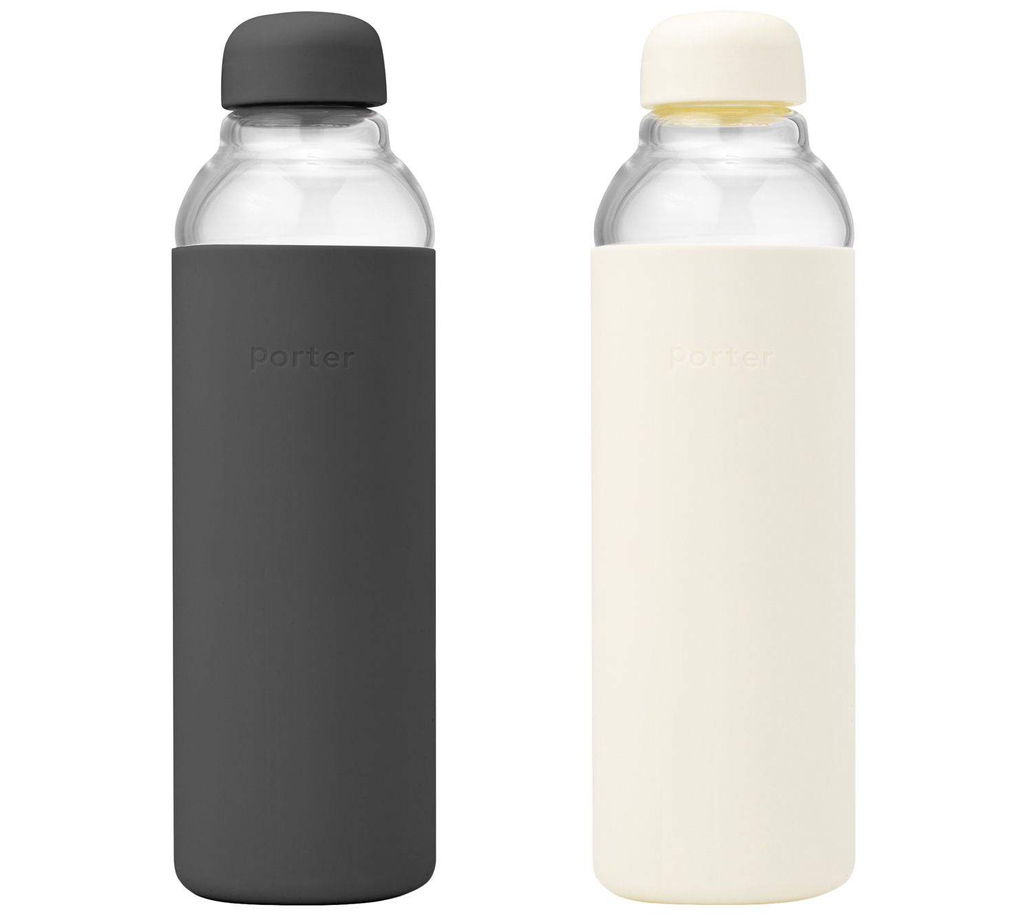 W&P 2-Piece Porter Glass Bottle Set, Size null, Charcoal/Cream