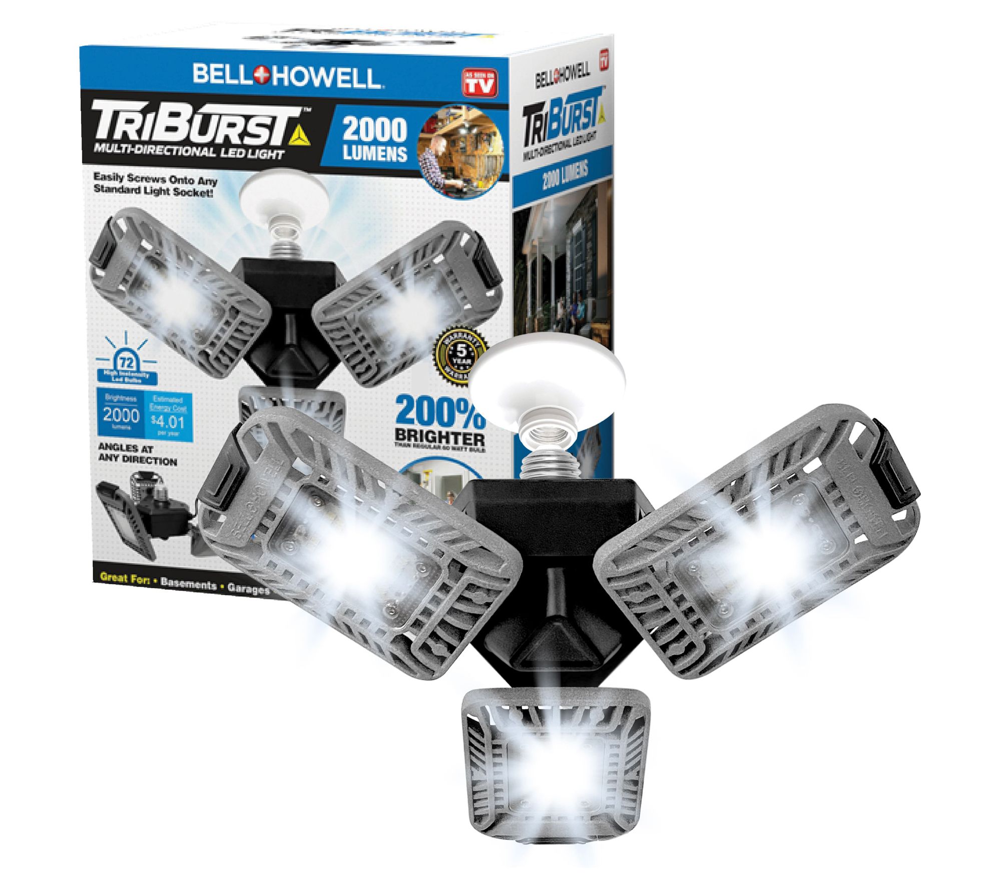 Bell Howell Triburst 2000 Lumens Multi Directional LED Ligh