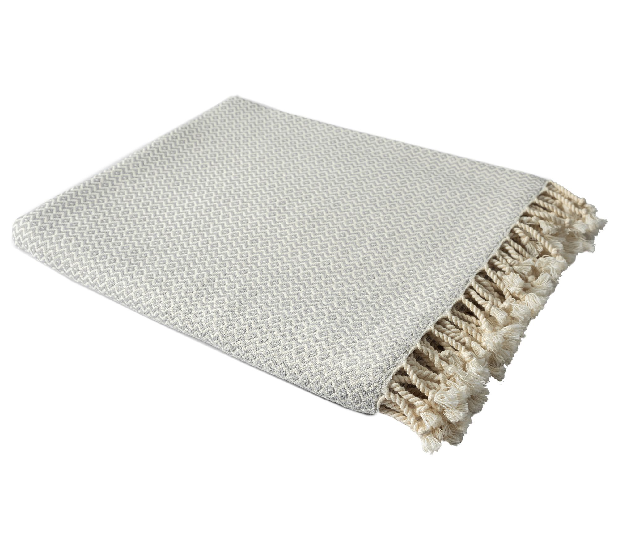 Ox Bay Diamond Organic Turkish Cotton Throw Bla ket