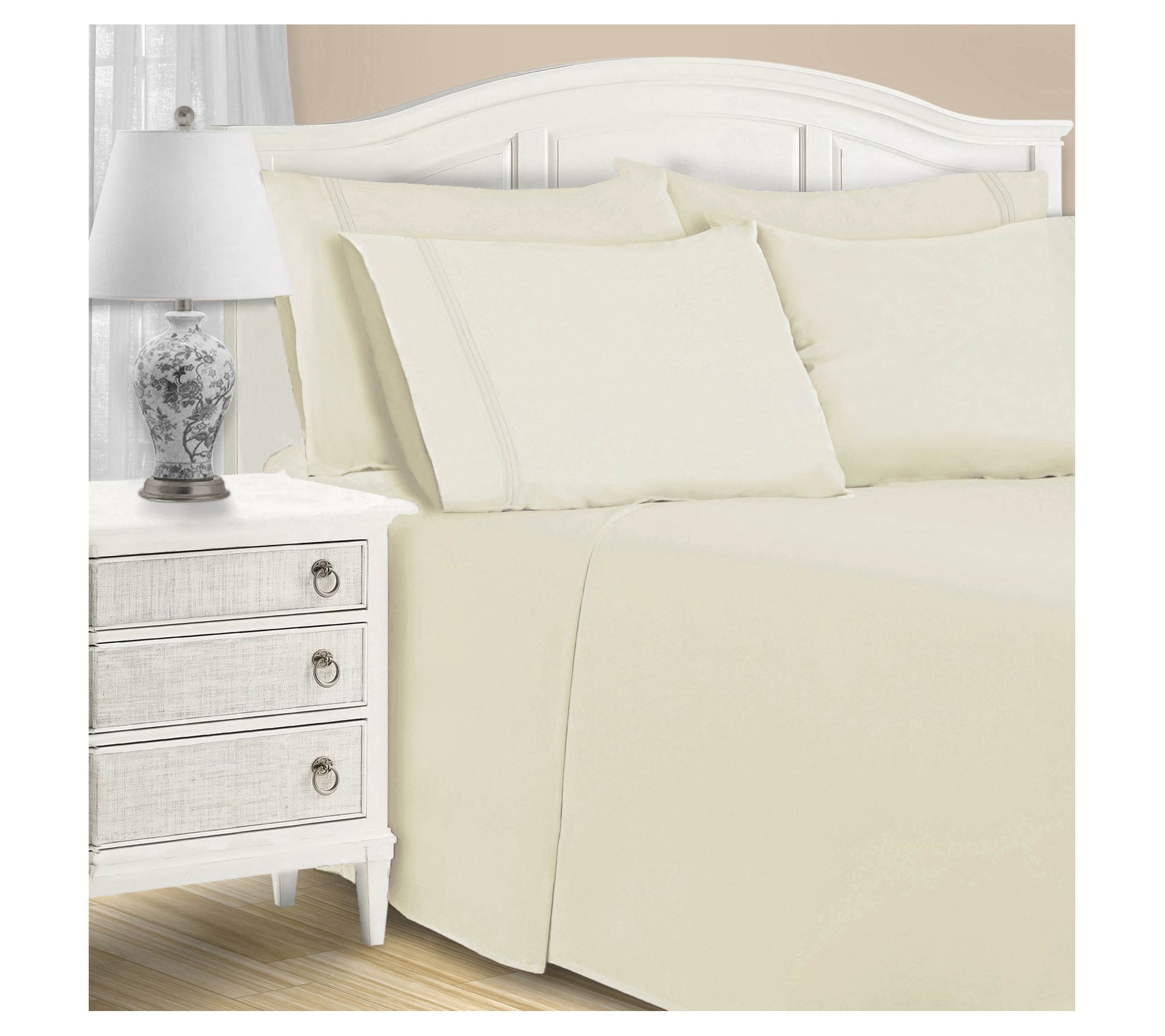 Superior 1200TC Cotton Blend Deep Pocket 6-PC S heet Set, Quee