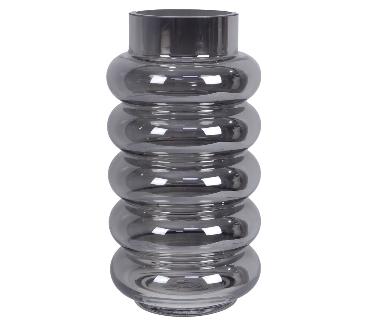 Young's Mercury Glass Tabletop Vase in Smoke Gr ay