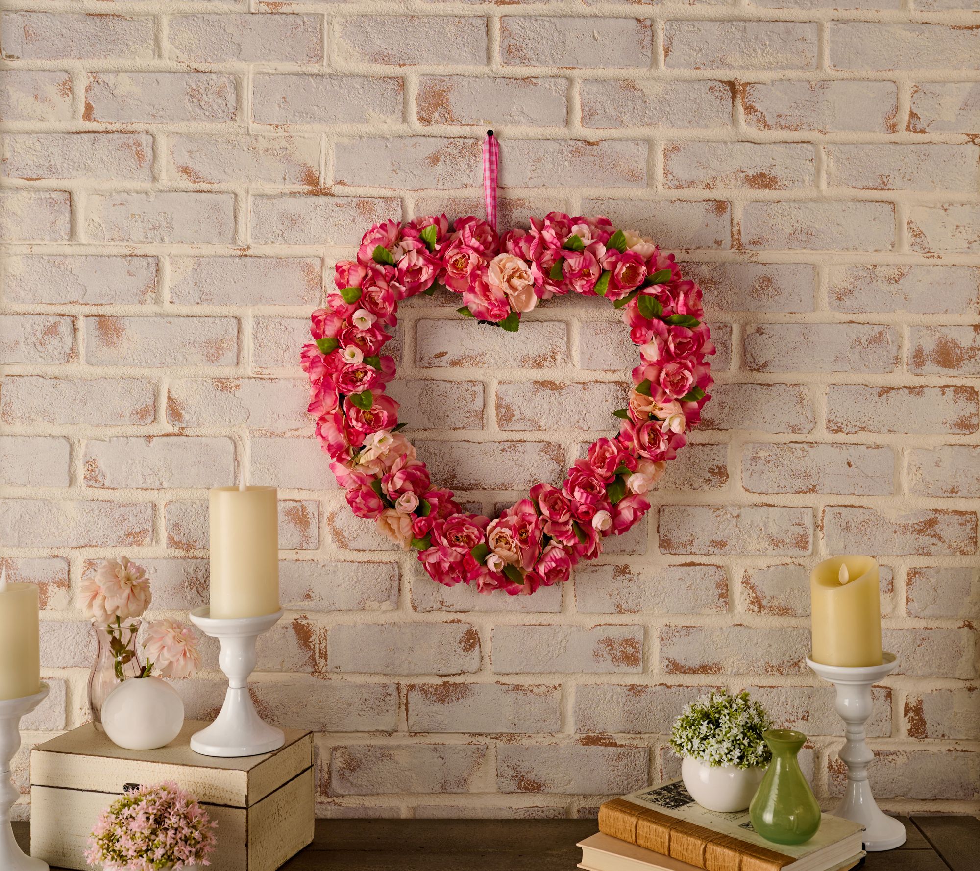  Rose Heart Wreath by Valerie