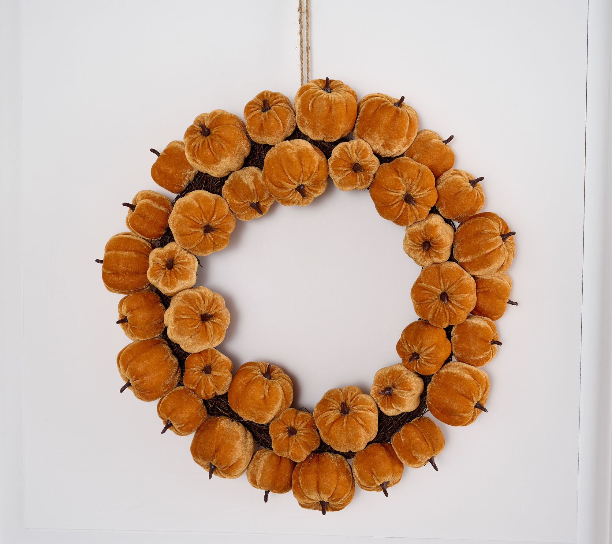 "As Is" Sister Road by JG 19.5" Velvet Pumpkin Wreath