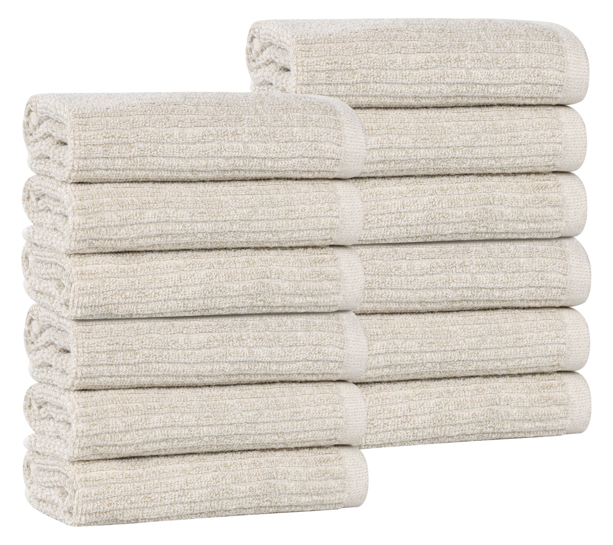 Superior Destin Cotton Blend Solid 12 Piece Face Towel Set