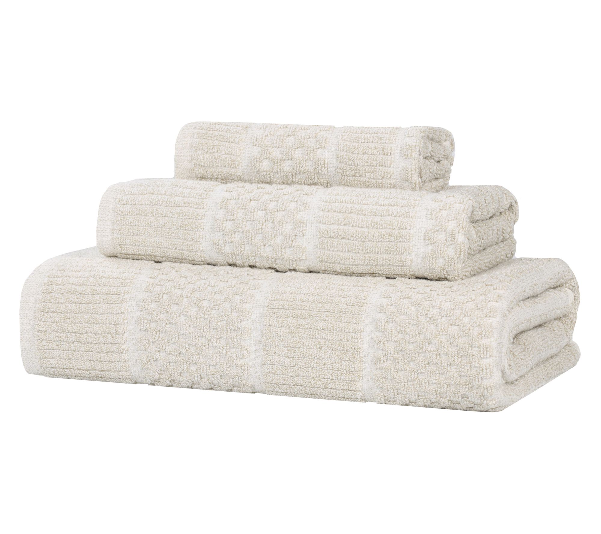 Superior Naples Cotton Blend Solid 3 Piece Towel Set