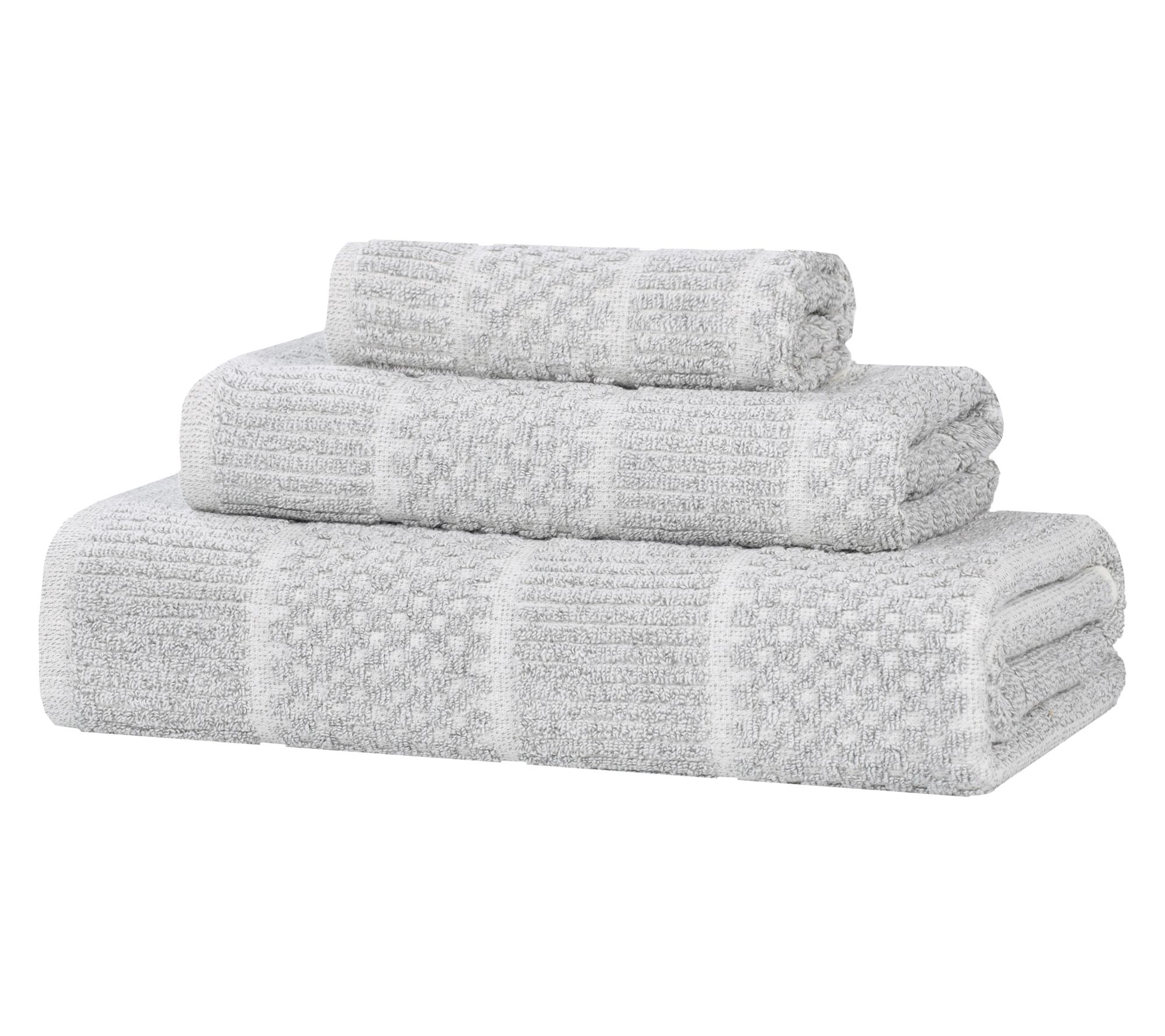Superior Naples Cotton Blend Solid 3 Piece Towel Set