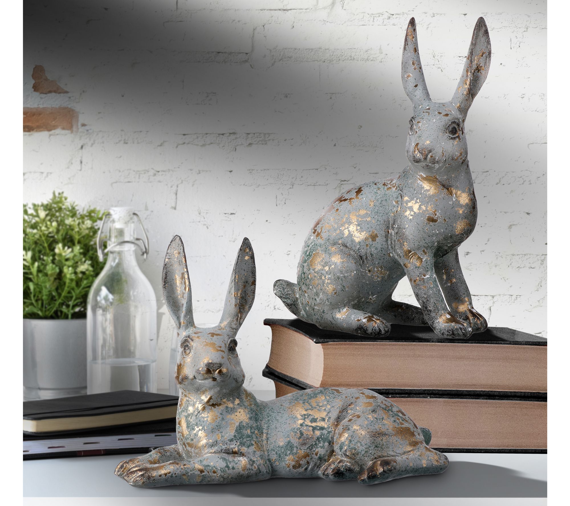 8.5-11.5" Sit, Lay Rabbit Set of 2 by Valerie