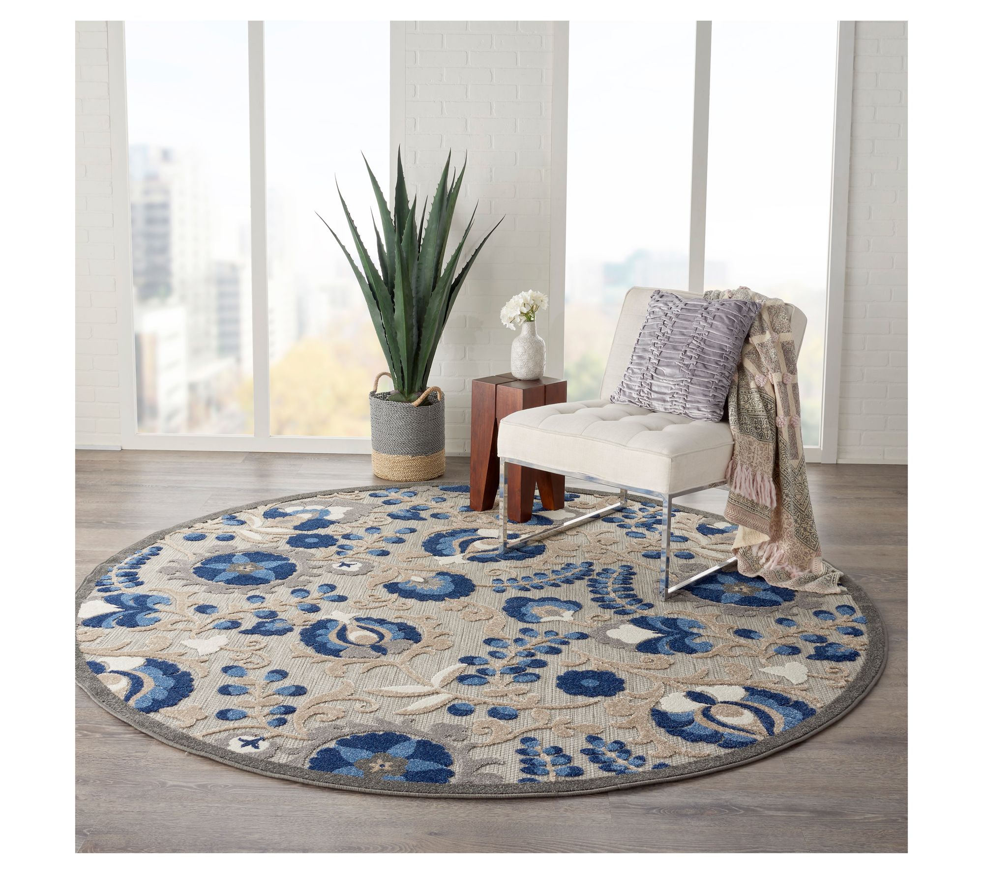 Nourison Home Aloha Farmhouse 7'10" x Round Rug