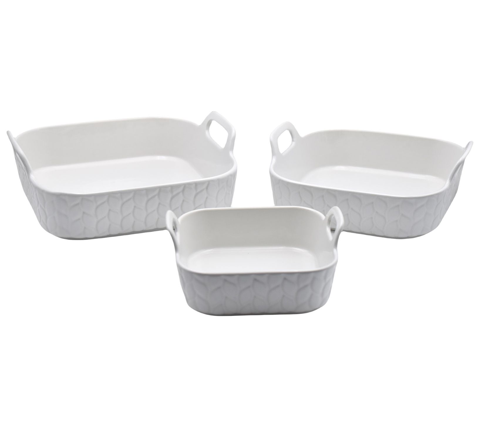 "As Is" Temp-tations Carved Willow 3-Piece Serving Set