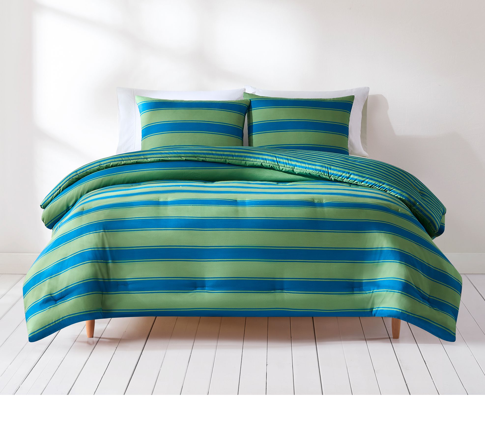 Lush Decor Gale Cabana Stripe Comforter 3-PieceSet Full/Quee