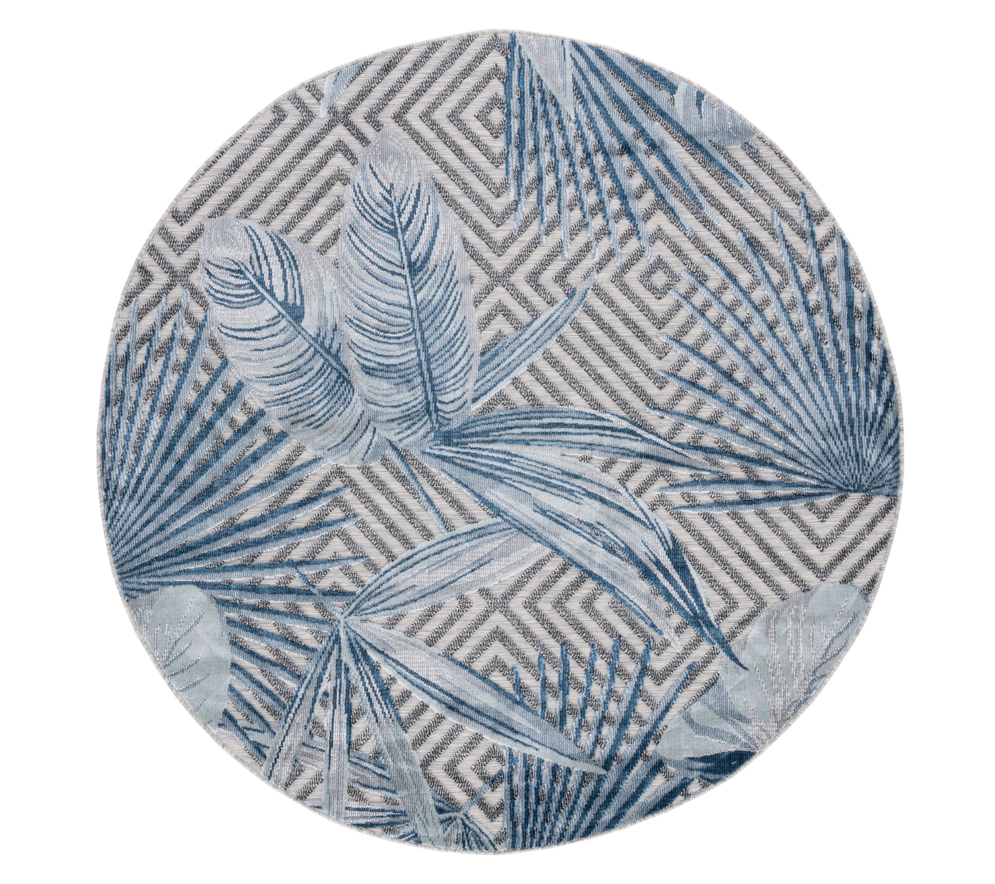 Safavieh Tropical Geometry 6'-5" x 6'-5" RoundOutdoor Rug