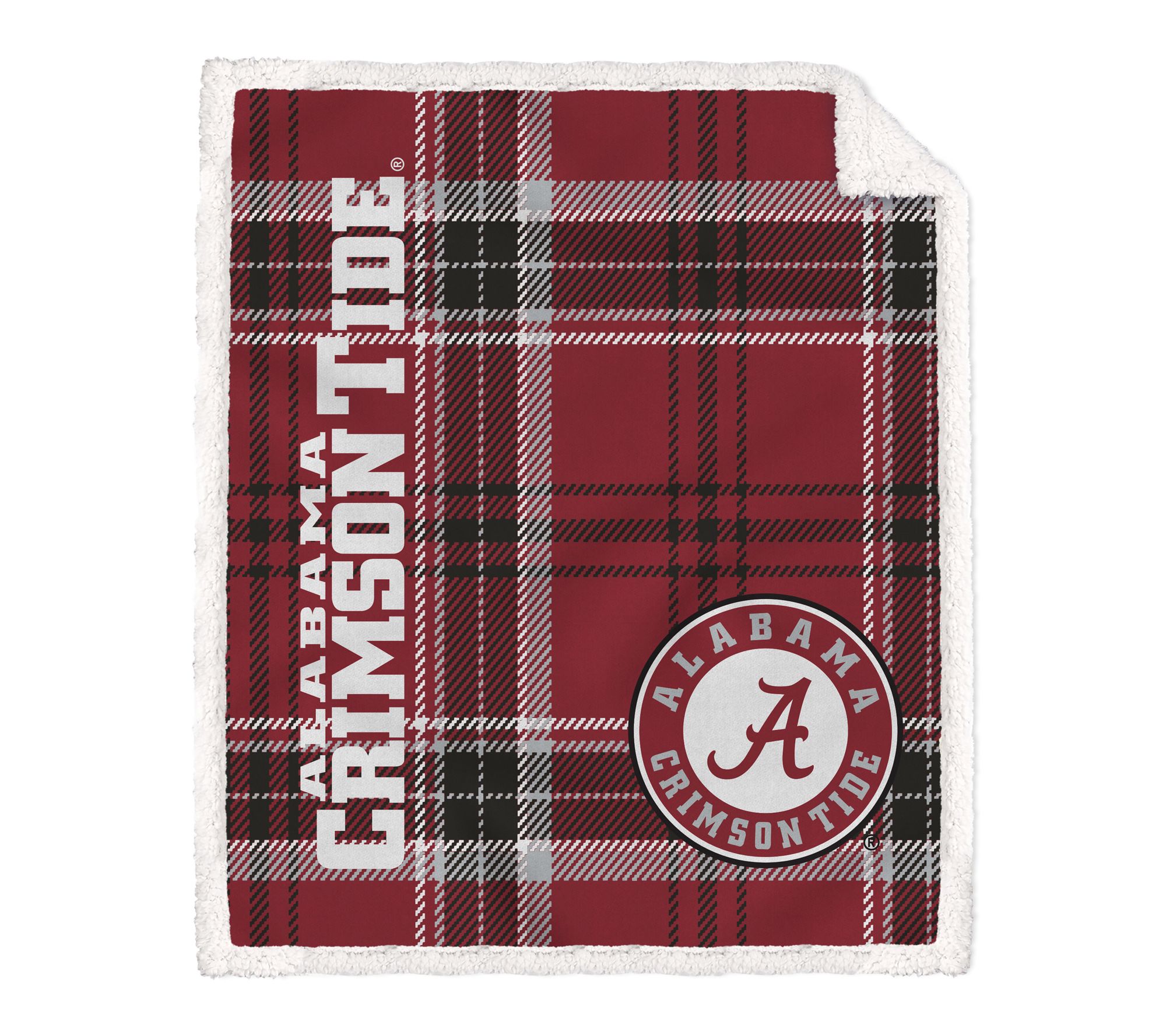 Pegasus Sports NCAA Playmaker Plaid Ultra Coz y Sherpa Throw