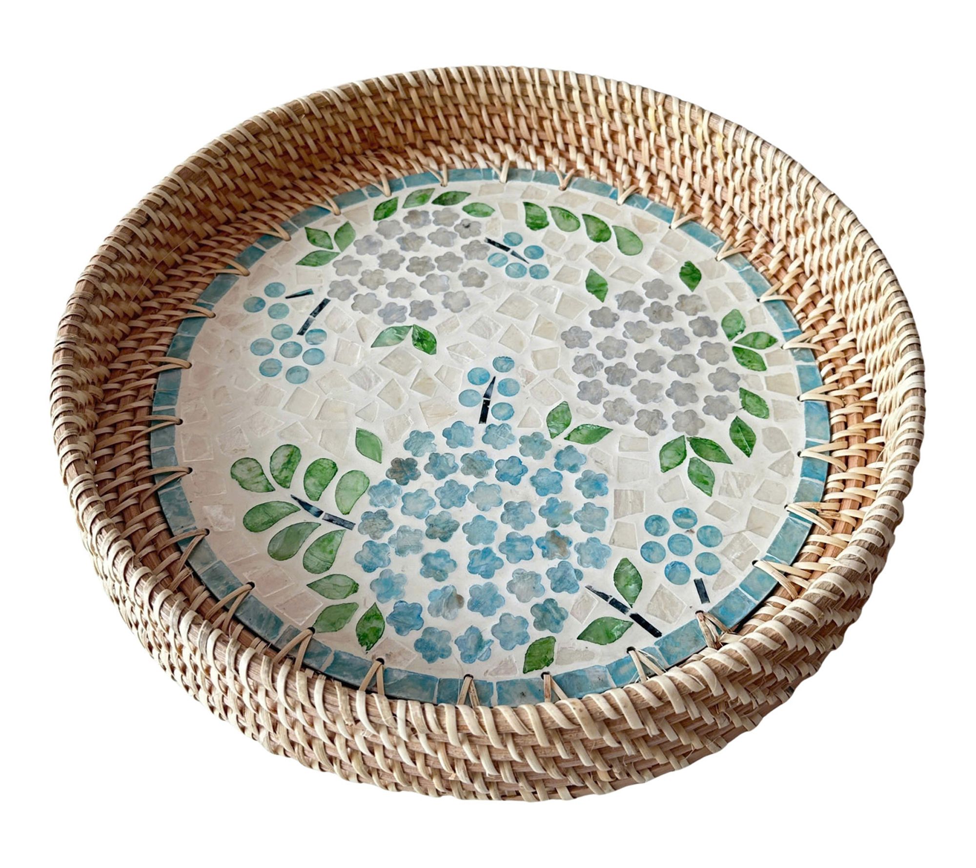 Temp-tations Seasonal 13.8" Capiz Patterned Serving Tray