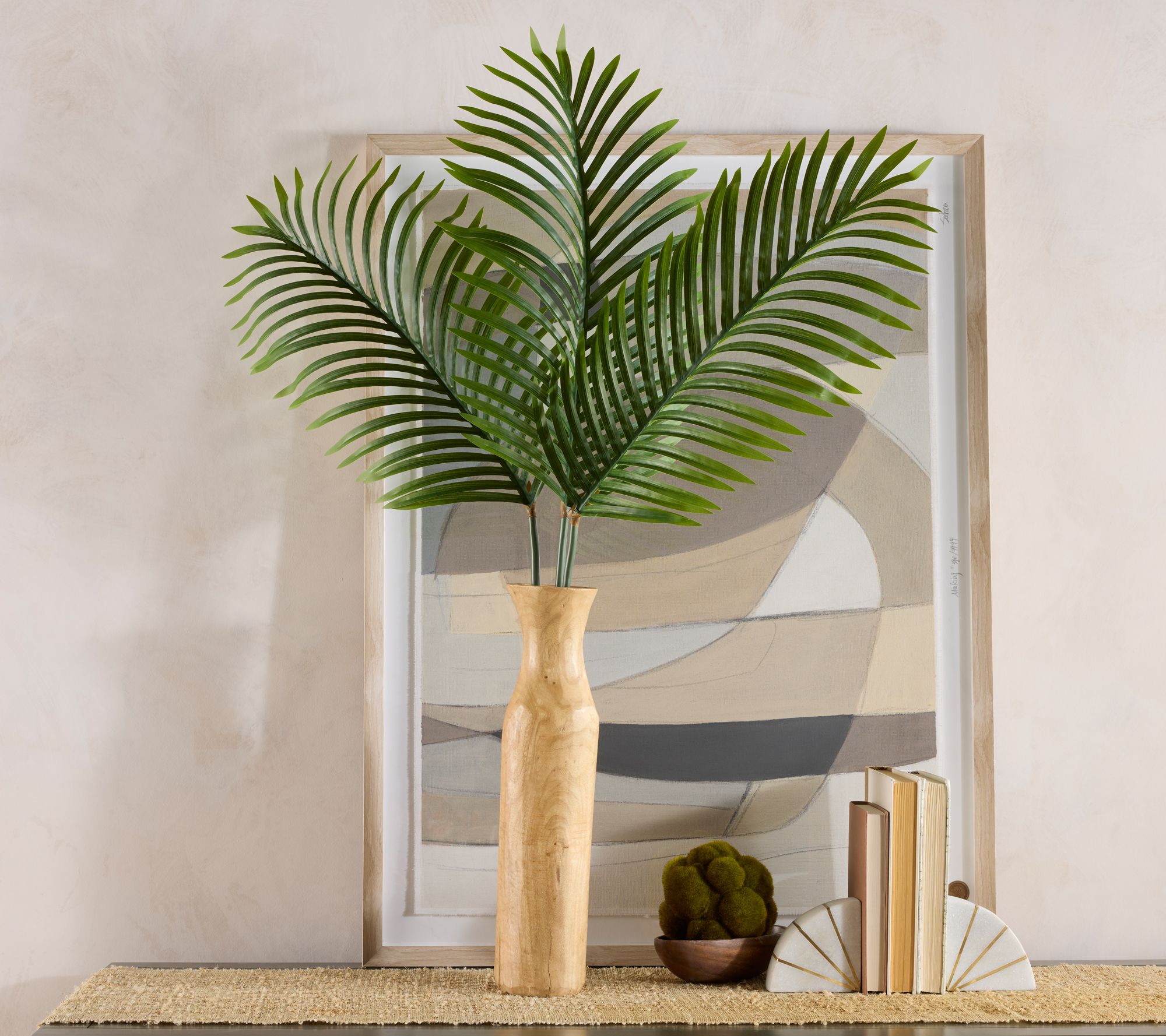 S/3 Oversized Tropical Palm Leaf Branches by Kim Gravel