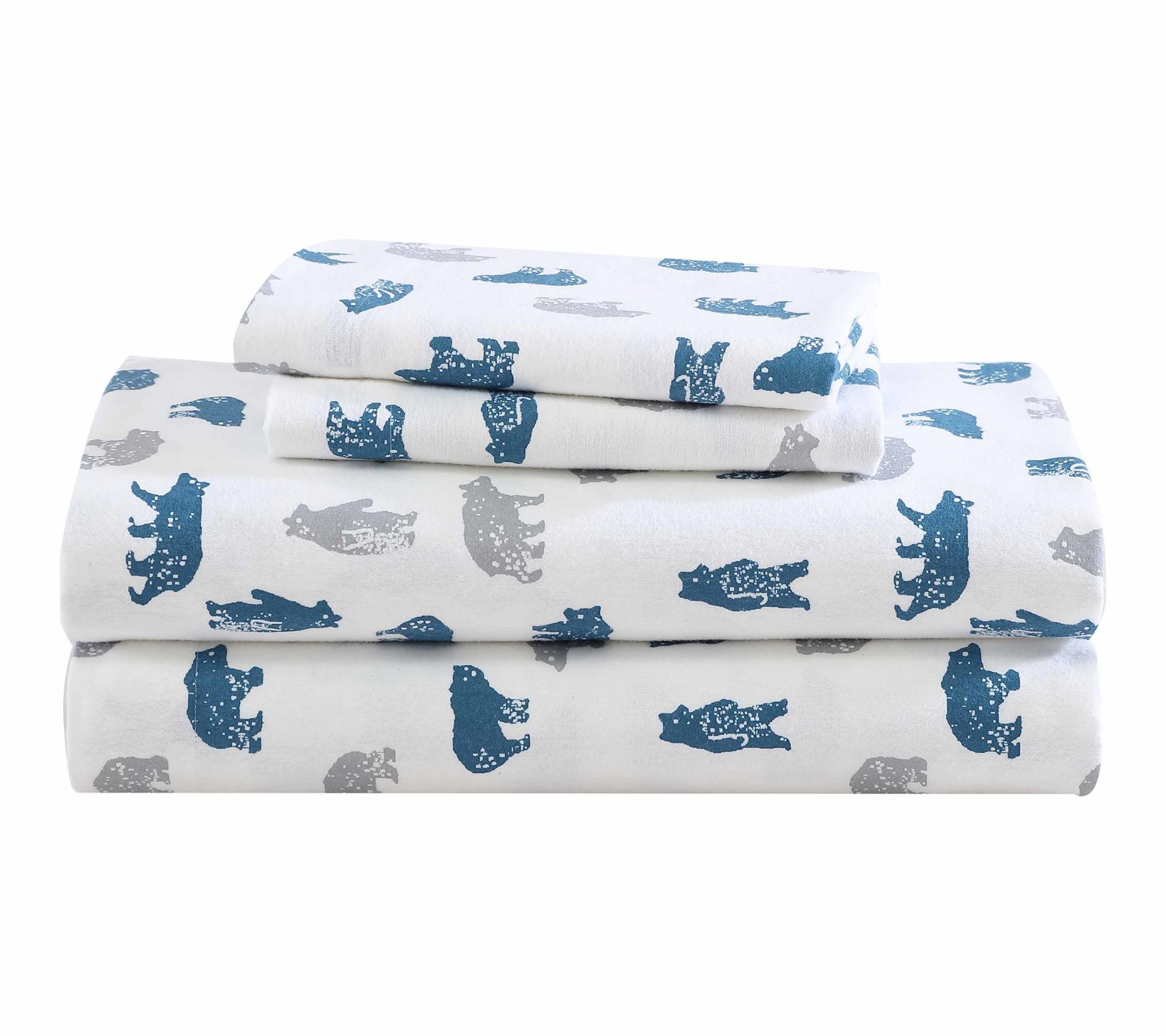 Eddie Bauer Bear Mountain Blue Cotton Twin Sheet Set