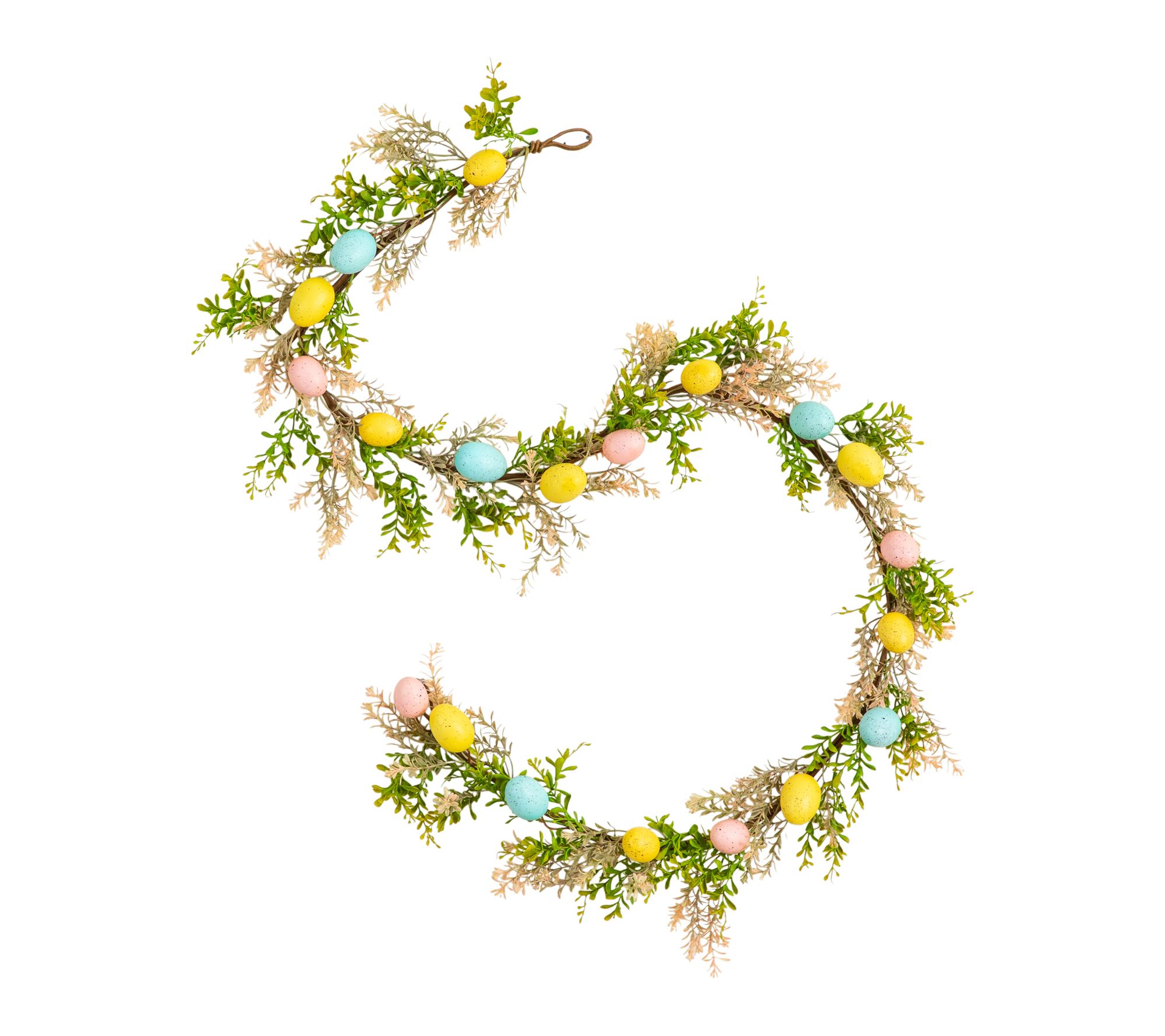 Nearly Natural 6' Easter Artificial Garland with Eggs Ornament