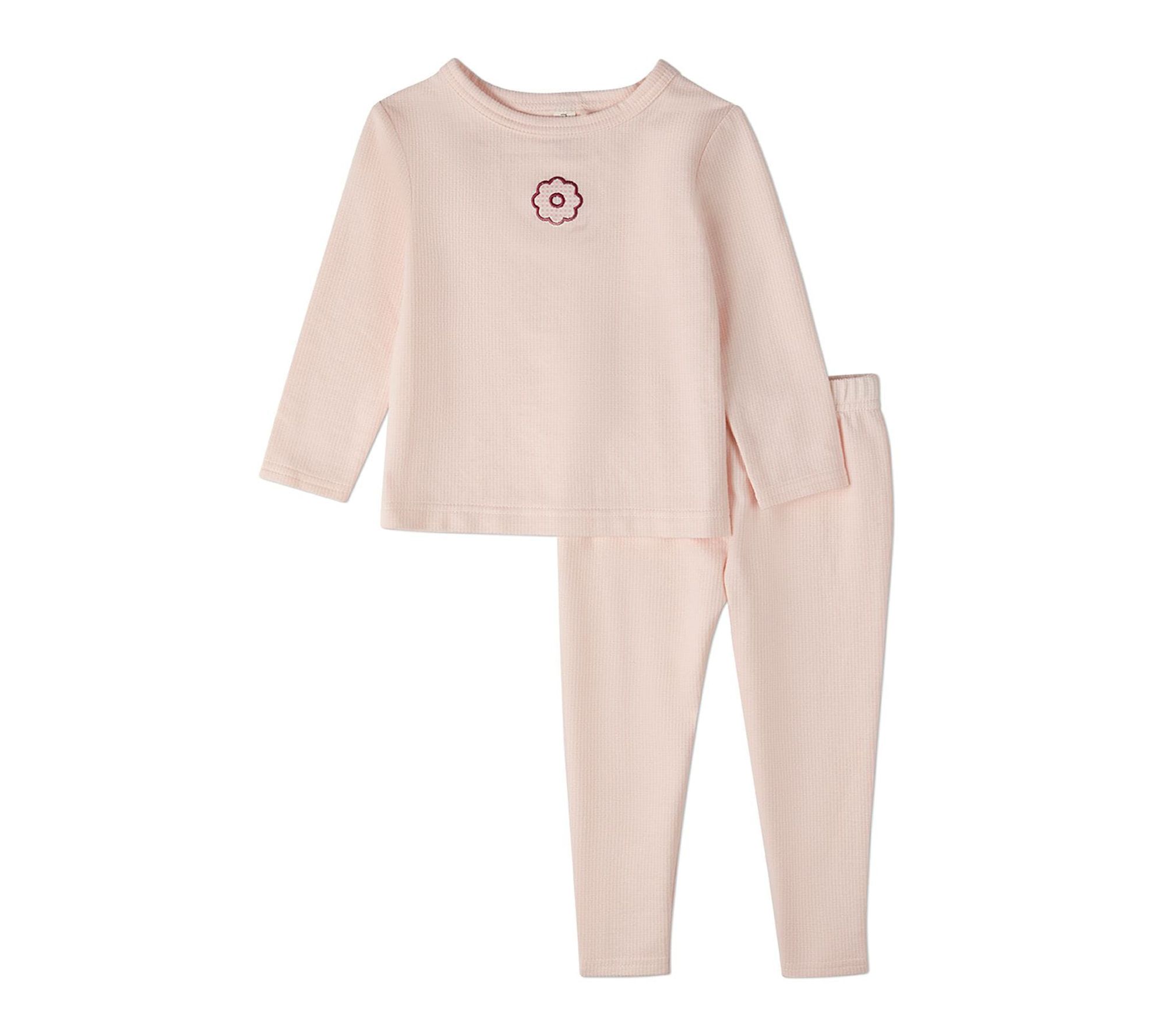 MiniMoi 2 Piece A Little Flower Power Embroidered Pajama Set