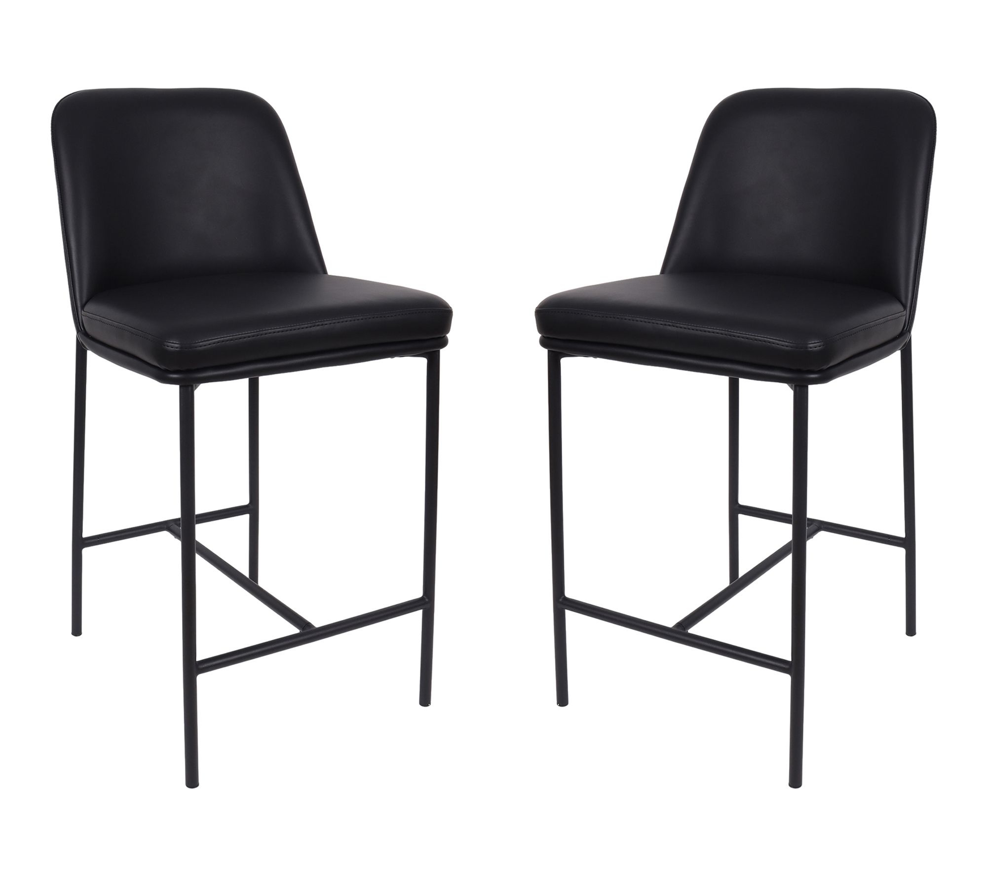 Manhattan Comfort Loft Vegan Leather Counter Stool - Set of 2