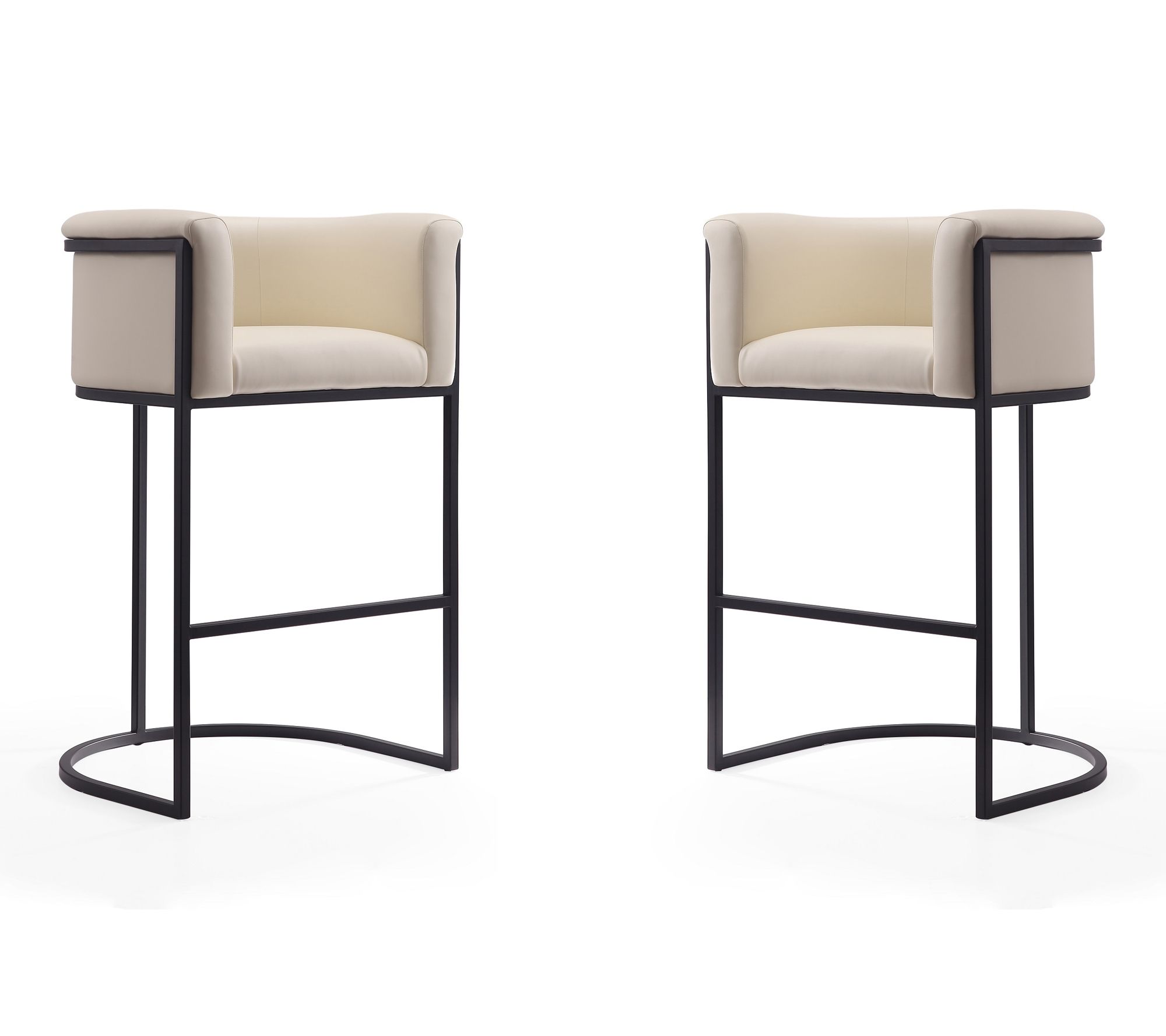 Manhattan Comfort Cosmopolitan Upholstered Barstool - Set of 2