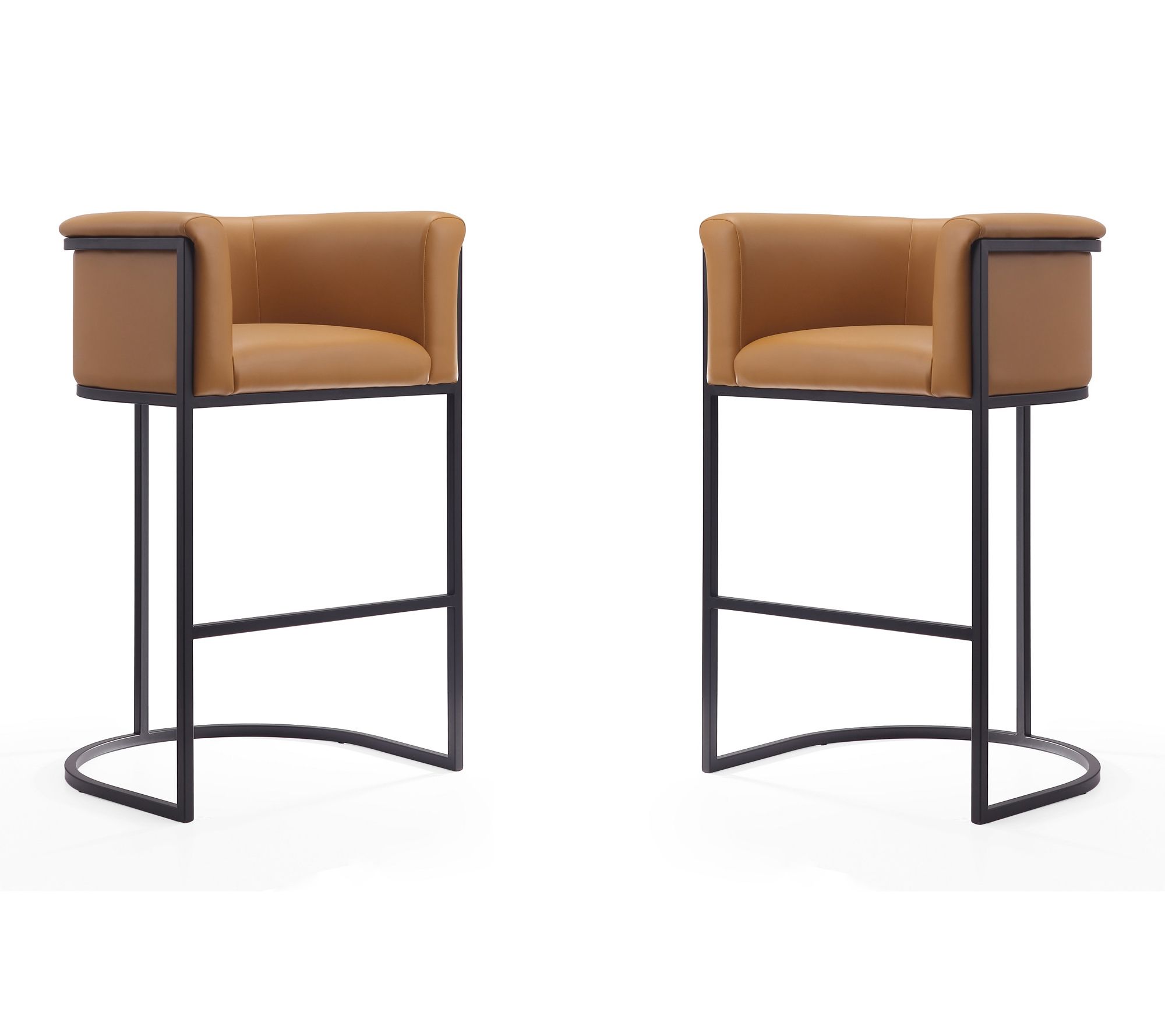 Manhattan Comfort Cosmopolitan Upholstered Barstool - Set of 2