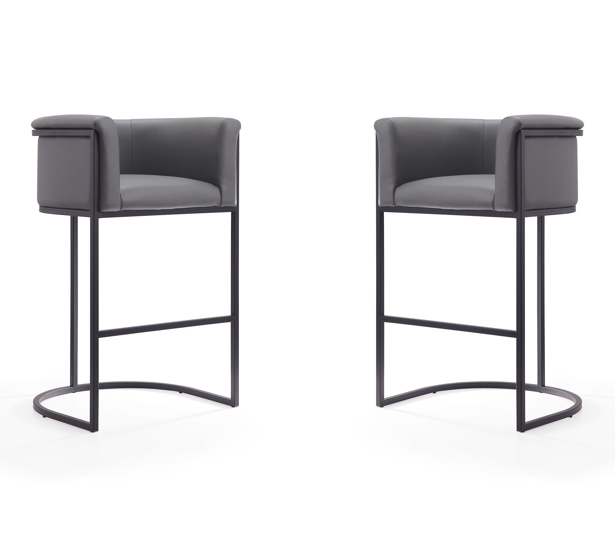 Manhattan Comfort Cosmopolitan Upholstered Barstool - Set of 2