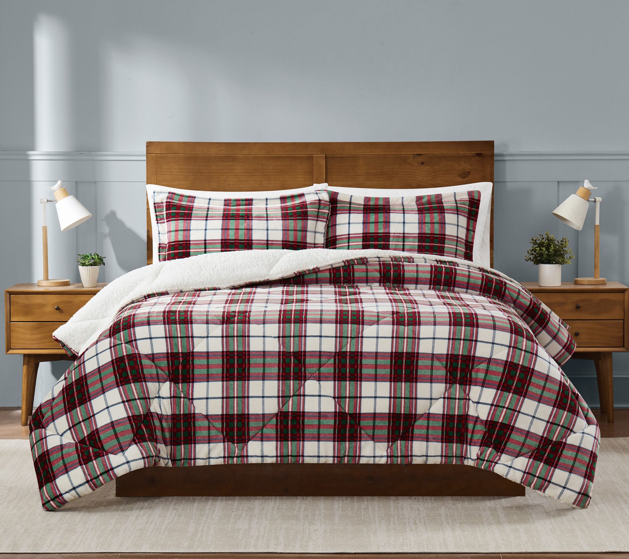 Truly Soft Cuddle Warmth Marlon Plaid King Comforter Set