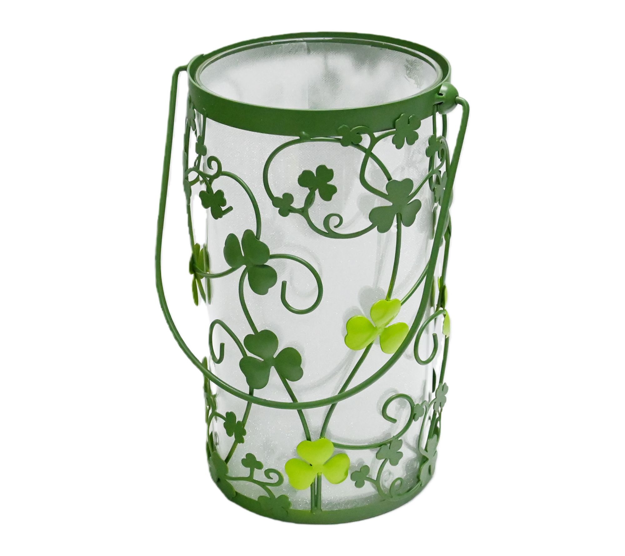 "As Is" Temp-tations Seasonal Glass Hurricane Lantern w/Fairy