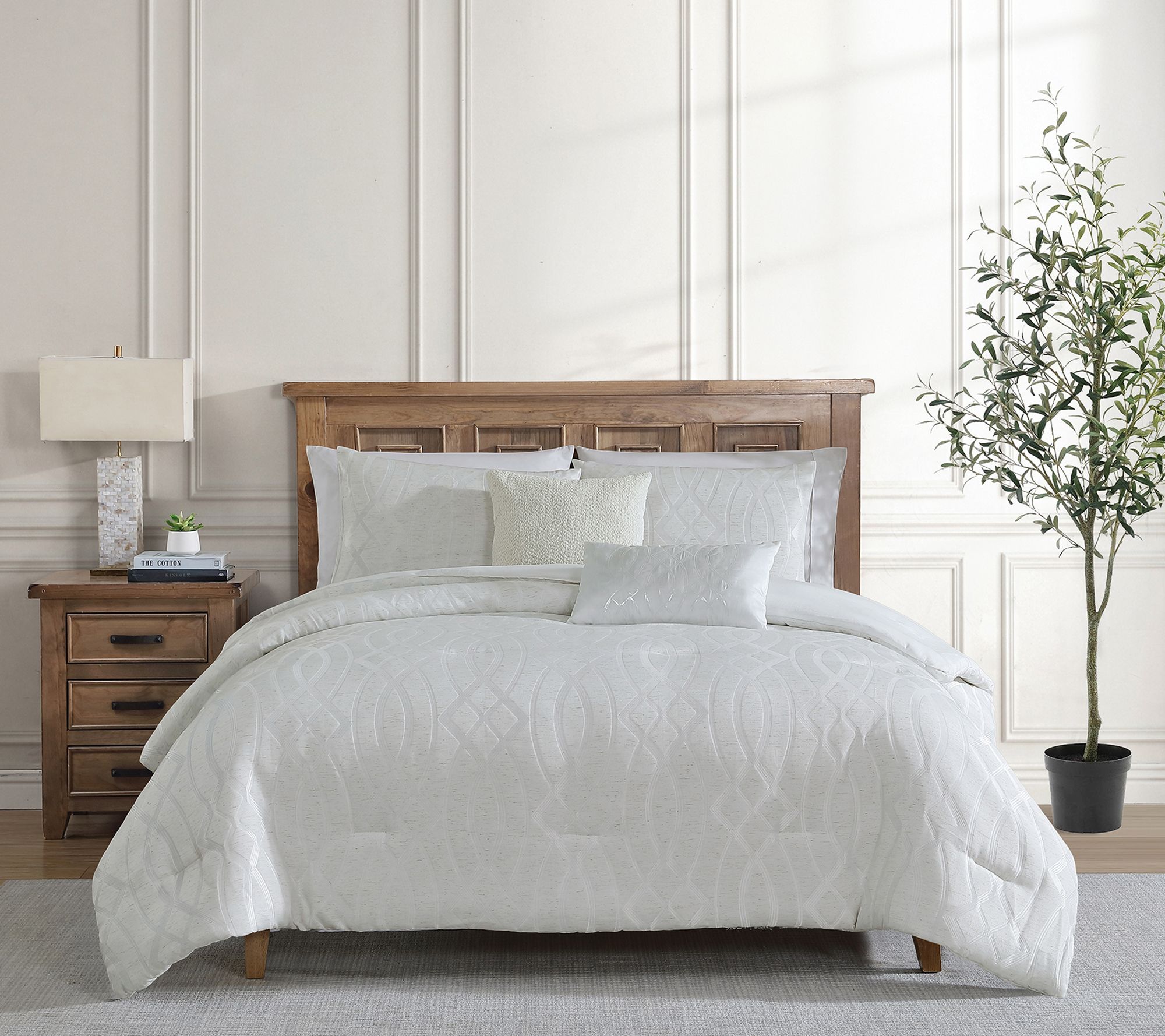 Tahari Home Trellia 5-Pc Trellis Comforter Set,Queen