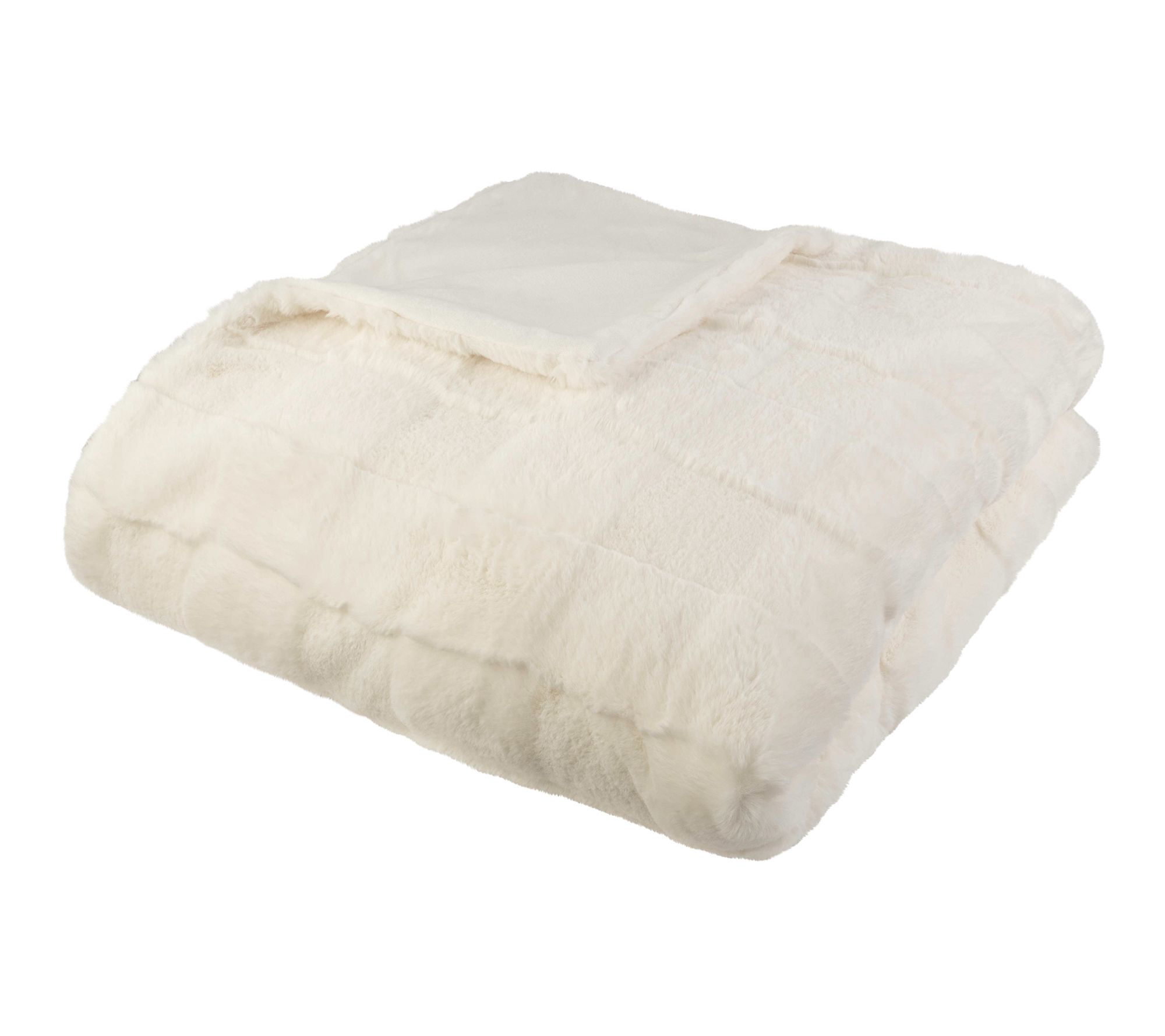Lavish Home Faux Fur Blanket Queen Throw Blanket