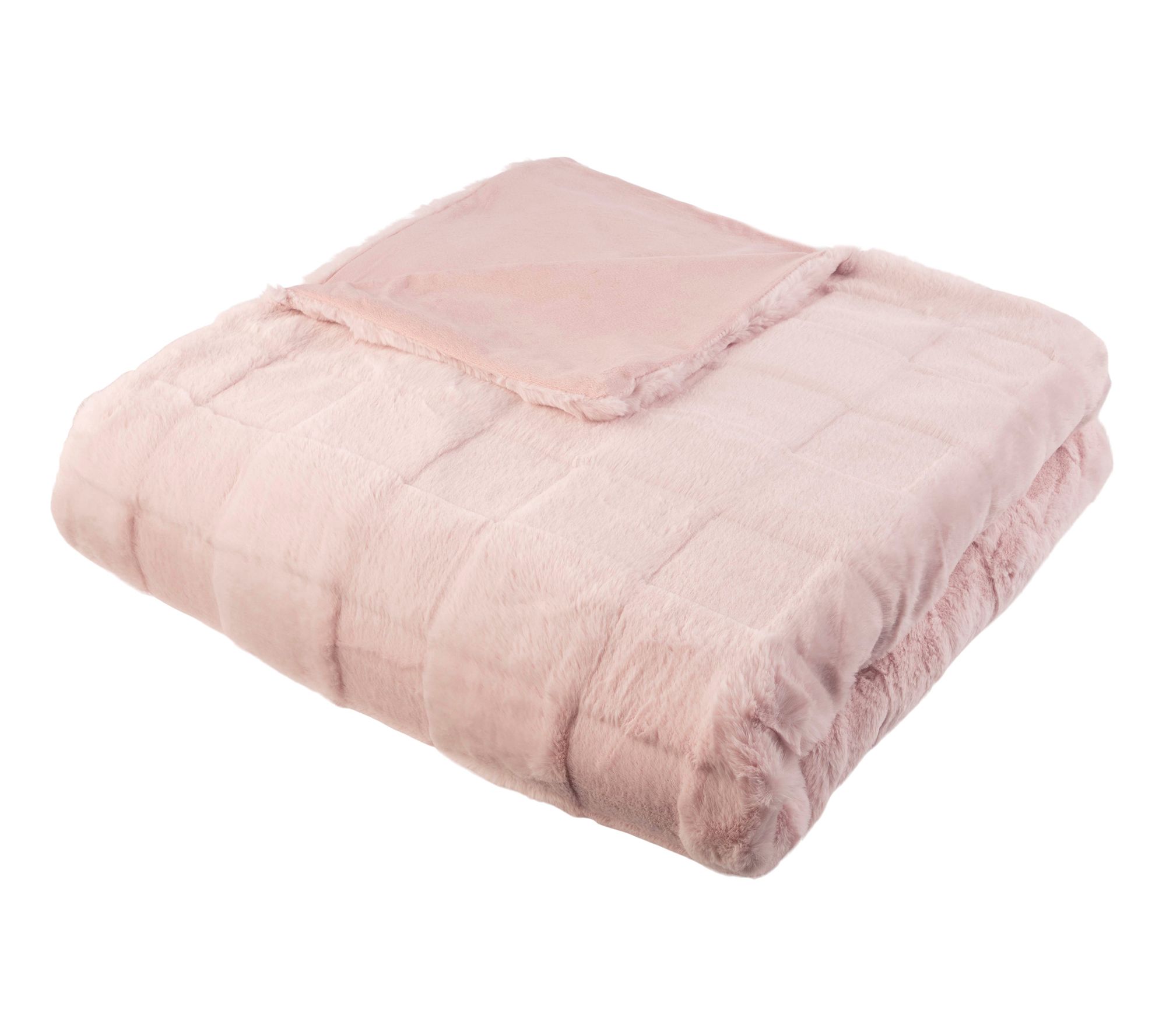 Lavish Home Faux Fur Blanket Queen Throw Blanket