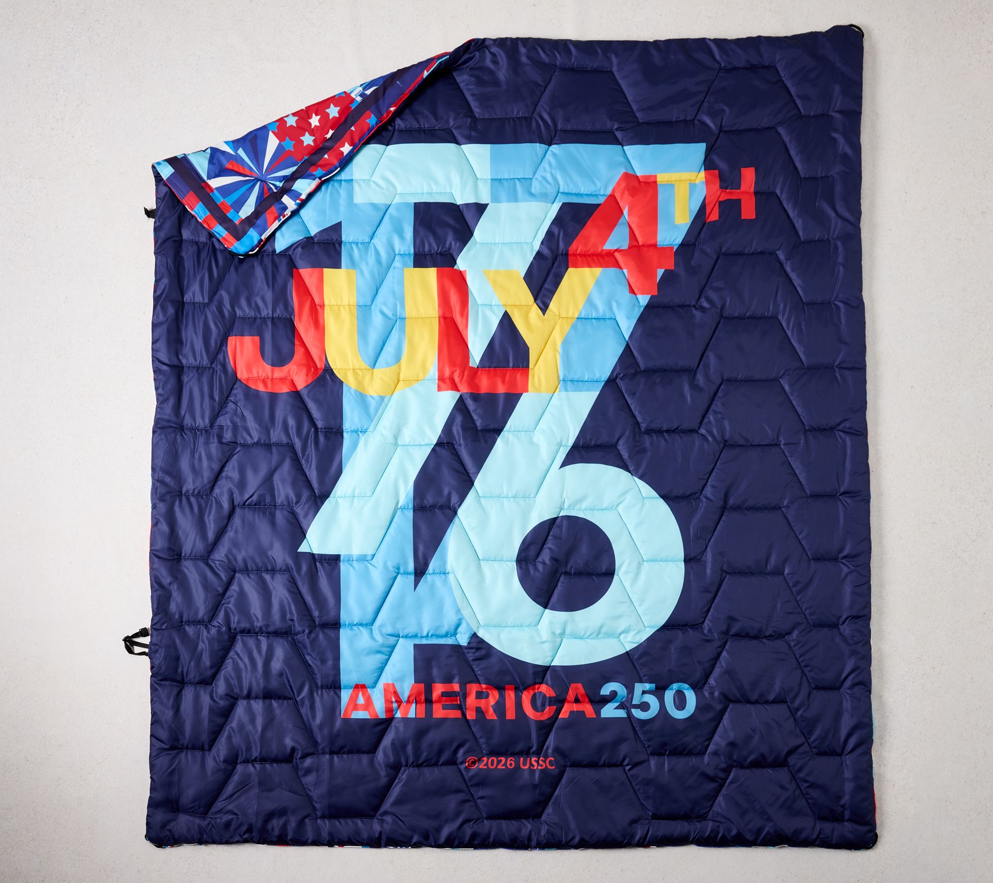 "As Is" Americana 250 60x70 Patriotic Printed Blanket