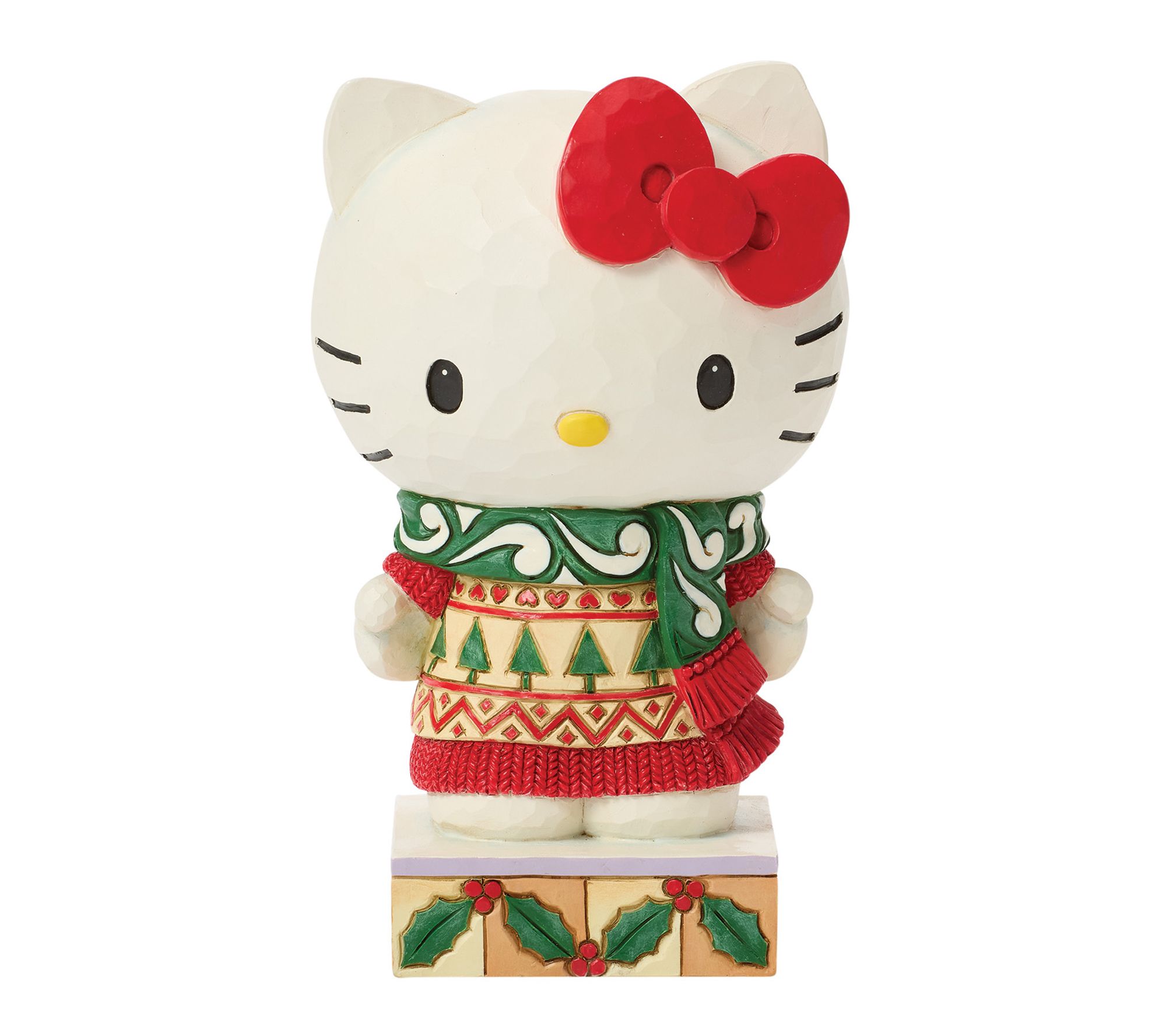 Jim Shore Sanrio Hello Kitty Knit Scarf Figurin 6.3in H