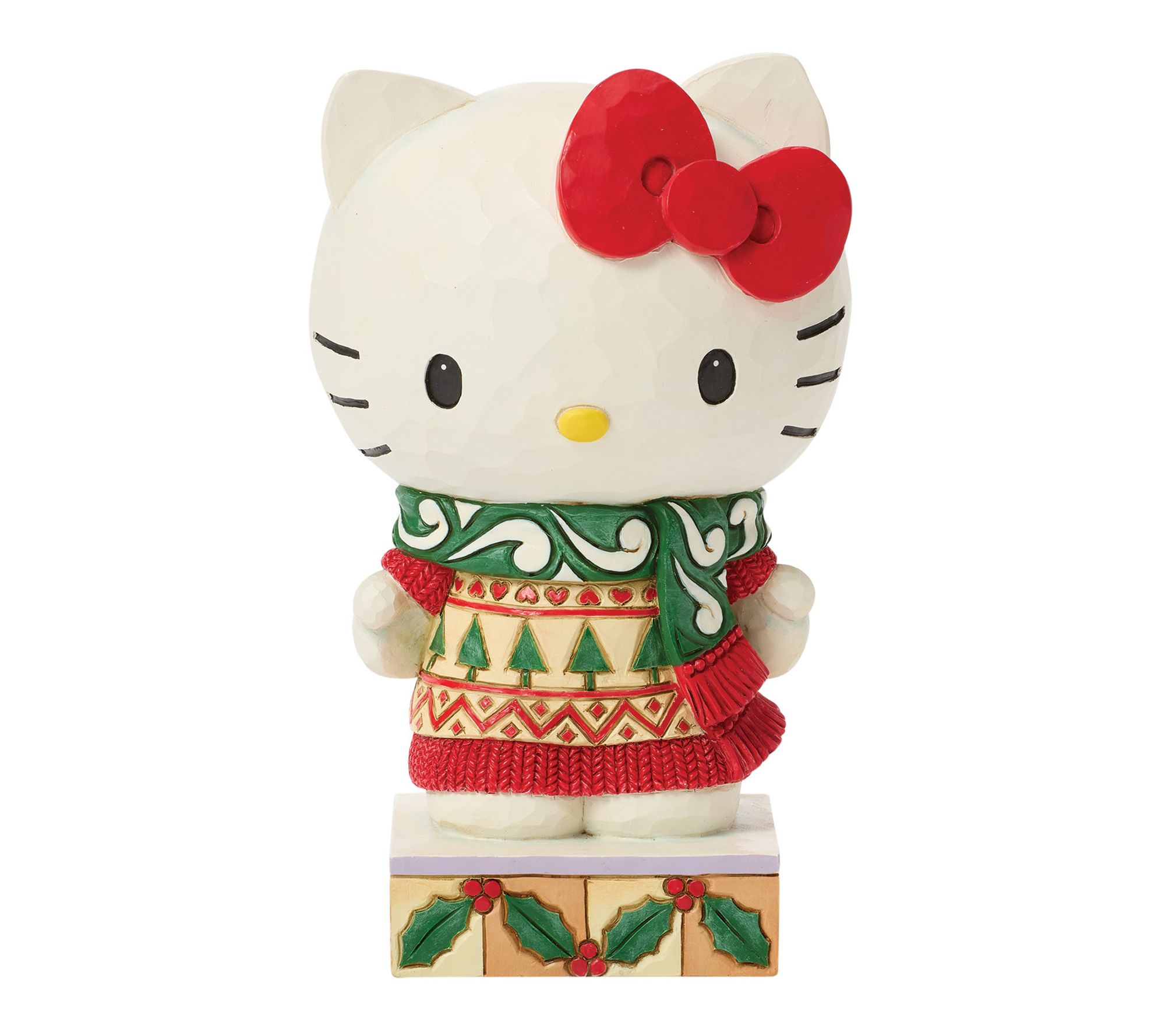 Jim Shore Sanrio Hello Kitty Knit Scarf Figurine 6.3in H