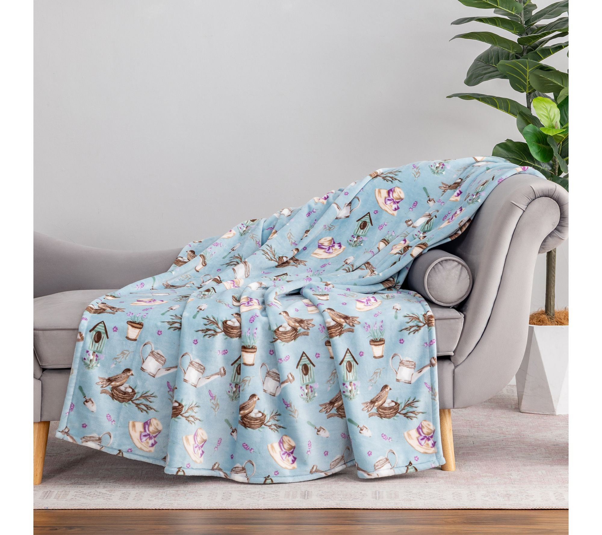 "As Is" Berkshire Garden 60"x70" Velvetsoft Throw