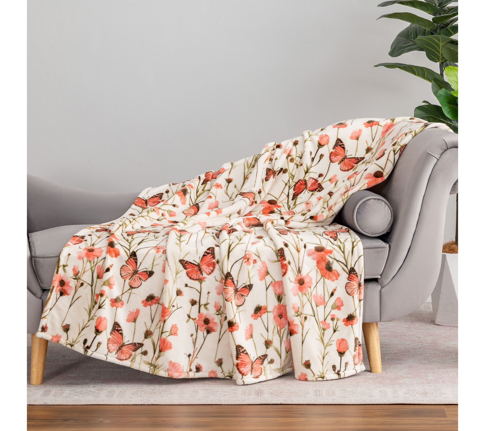 "As Is" Berkshire Garden 60"x70" Velvetsoft Throw