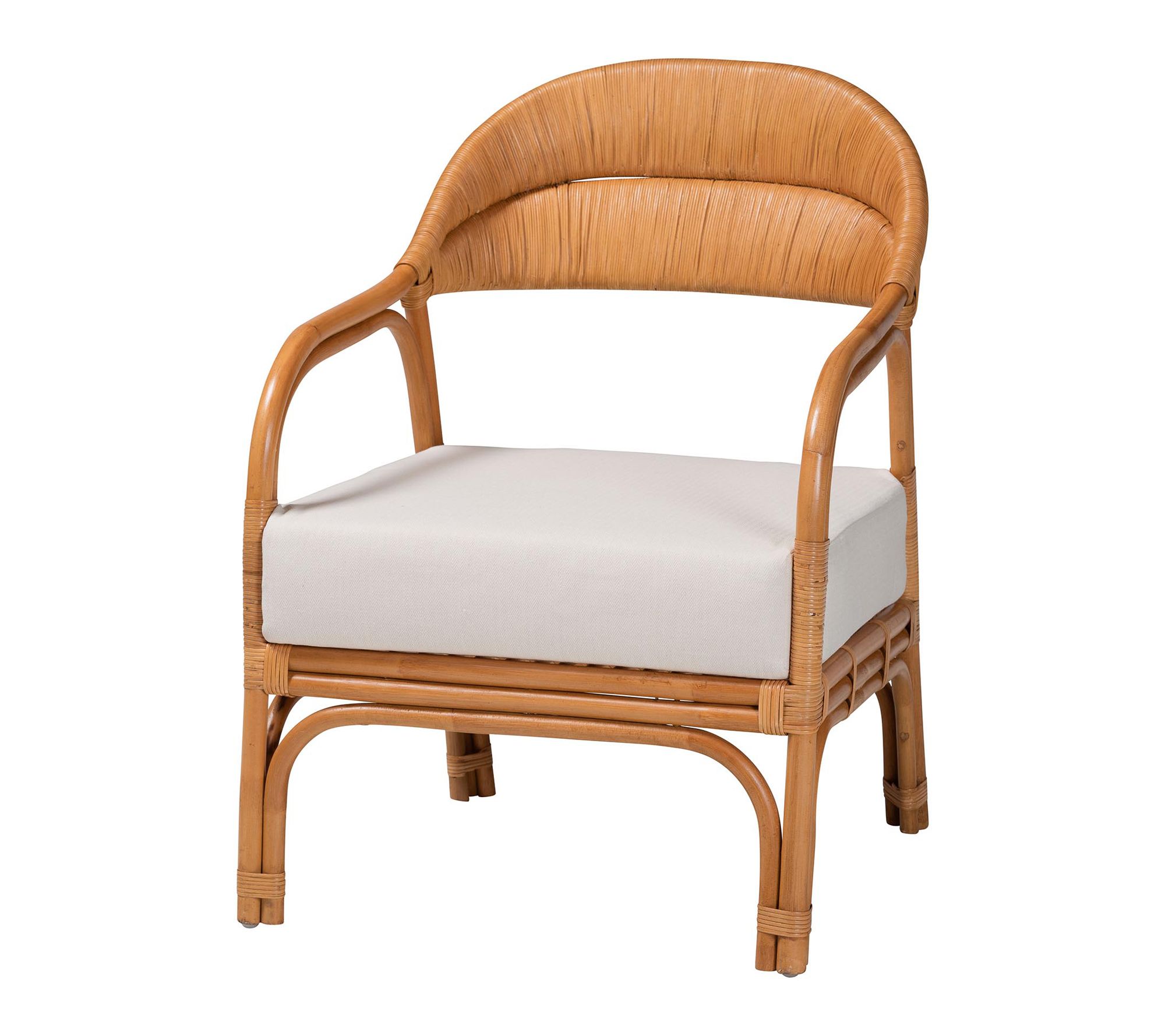 bali & pari Marisa Light Honey Rattan Arm Chair