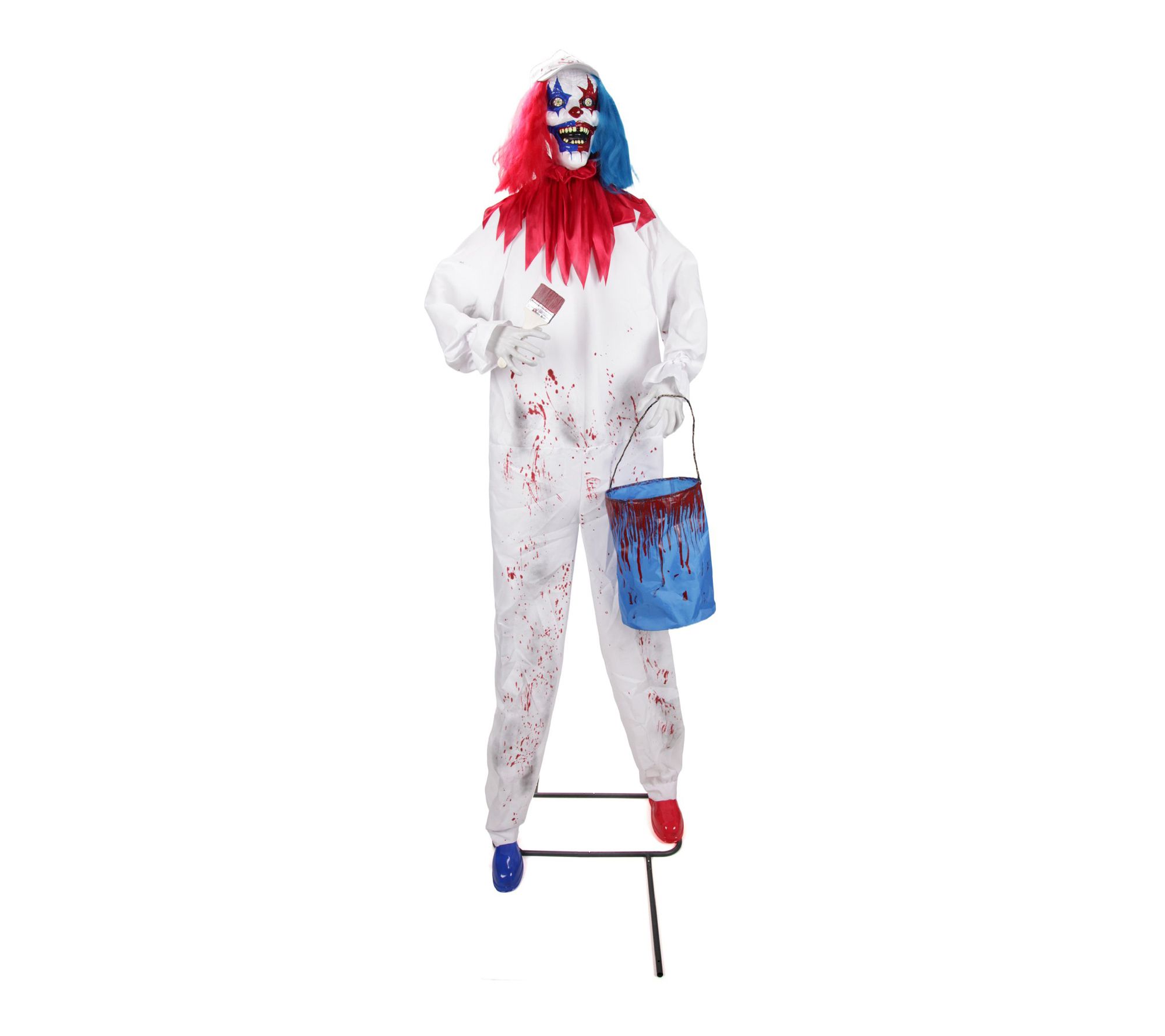 Haunted Hill Farm 7-ft. Standing Painting Clown Animatronic