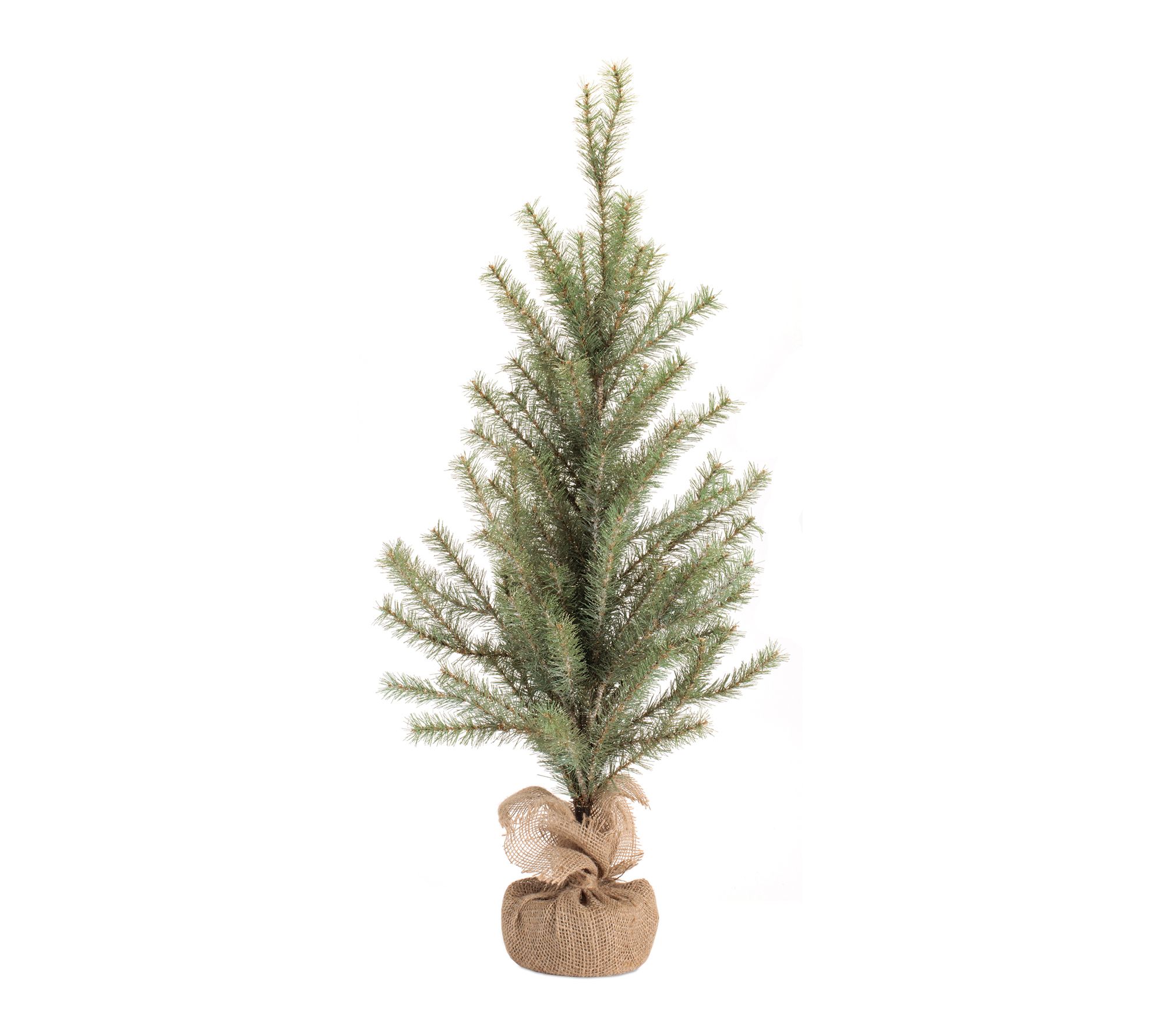 Melrose Glittered Pine Tree in Burlap 36"H