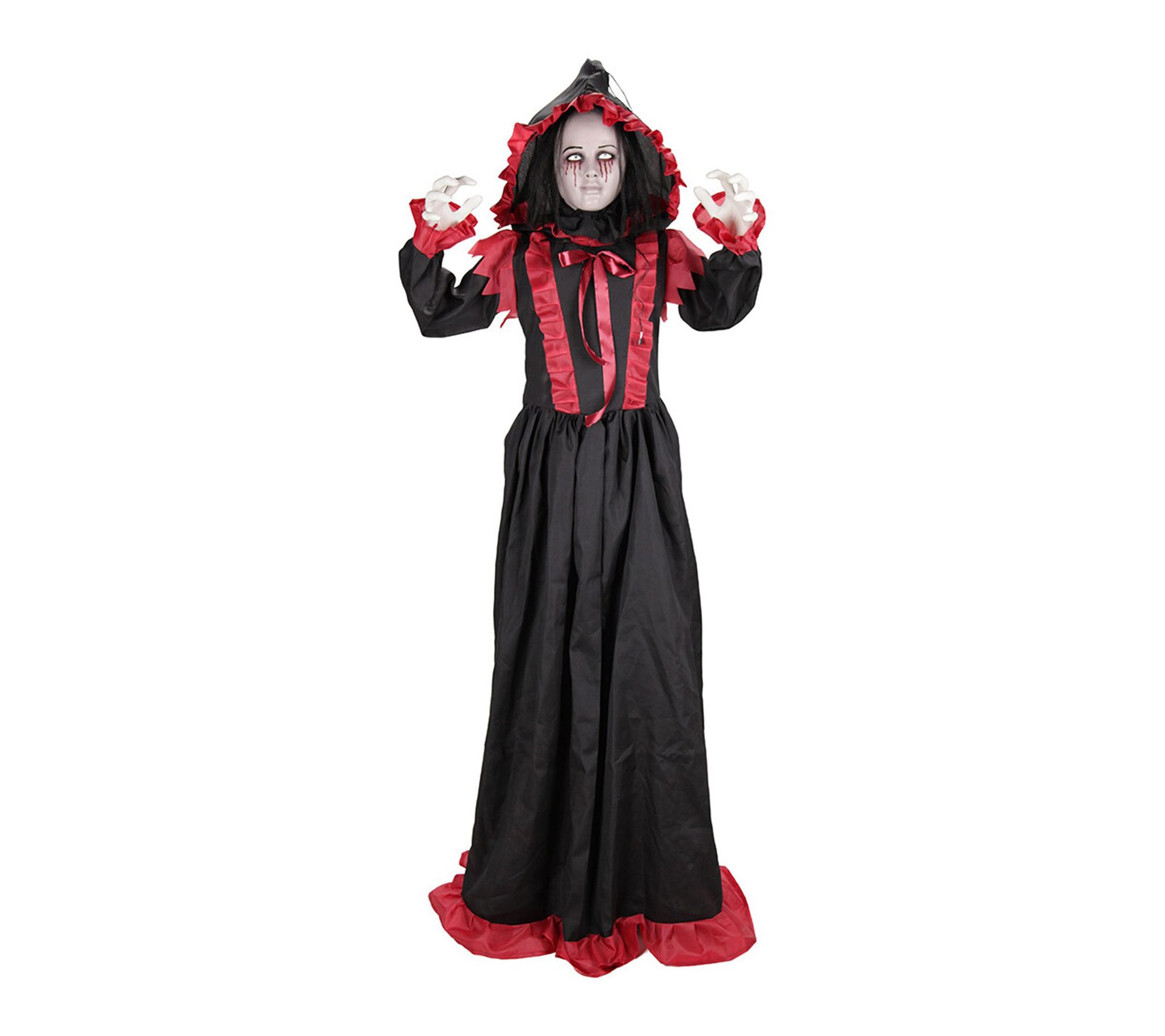 Haunted Hill Farm 5.5-Ft. Standing Double Face Lady Animatronic