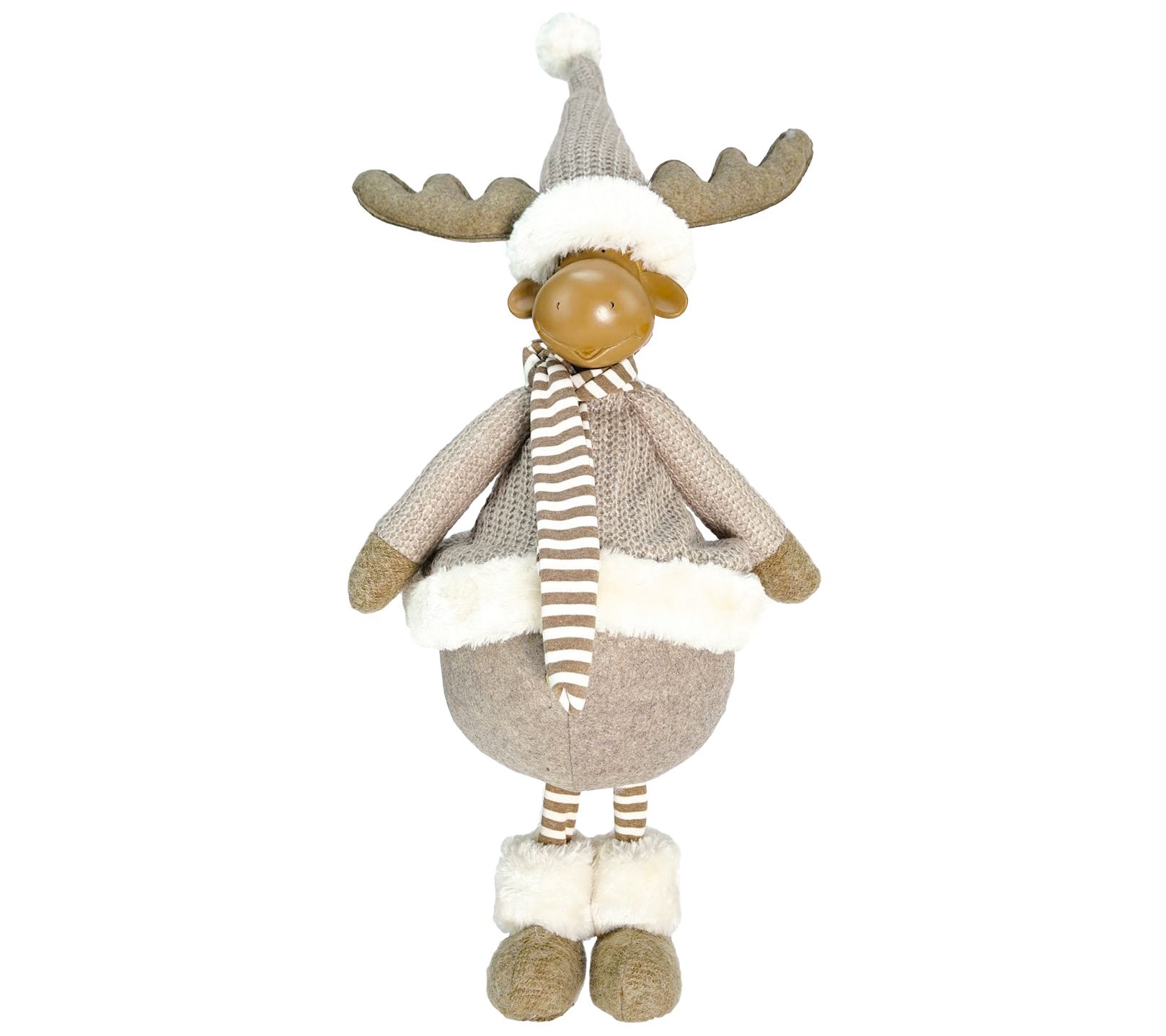 Northlight 24.75" Gray & Beige Standing Moose Table Top Figure