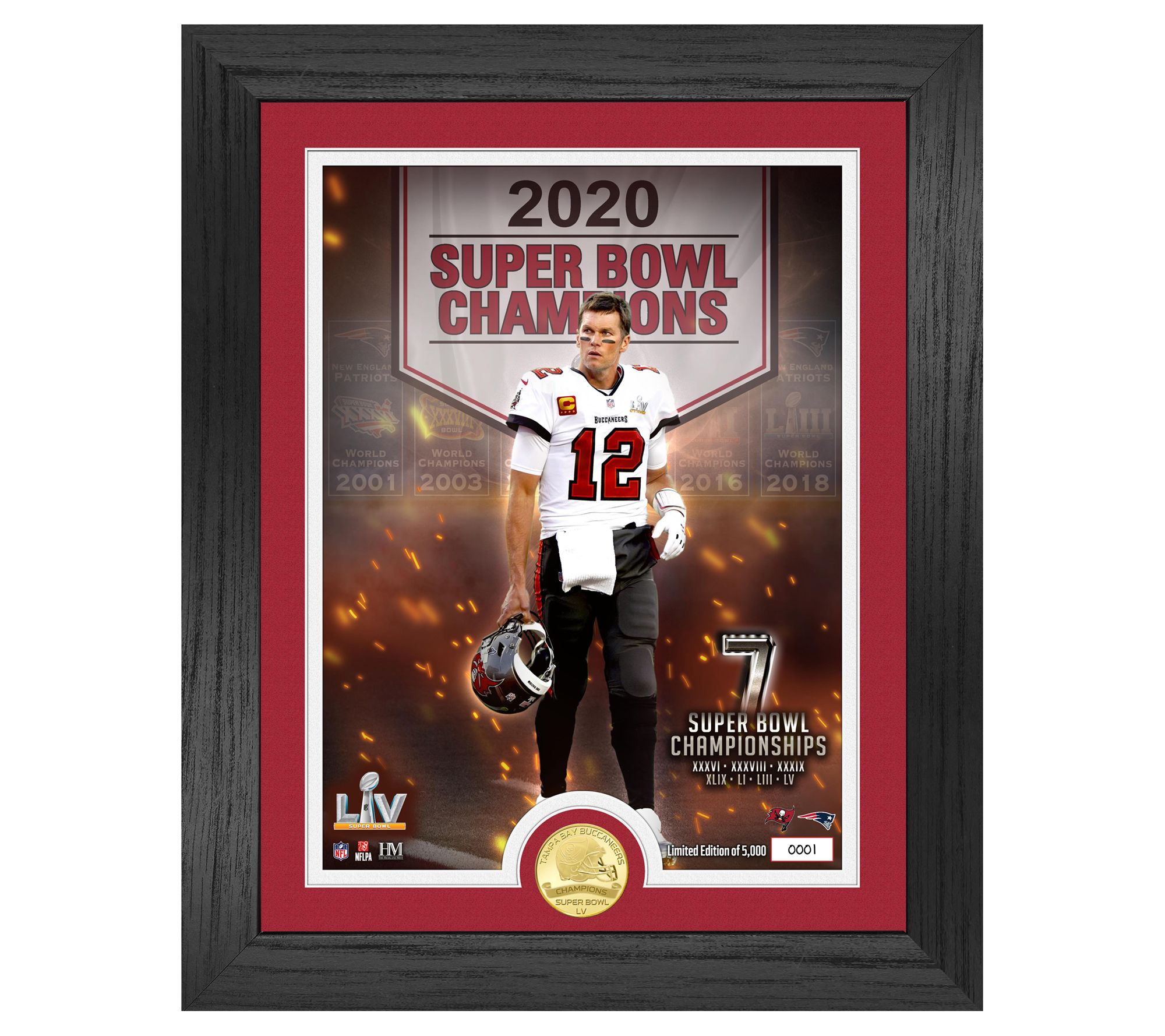 New England Patriots Framed 23 x 27 6-Time Super Bowl Champion Ticket  Collage