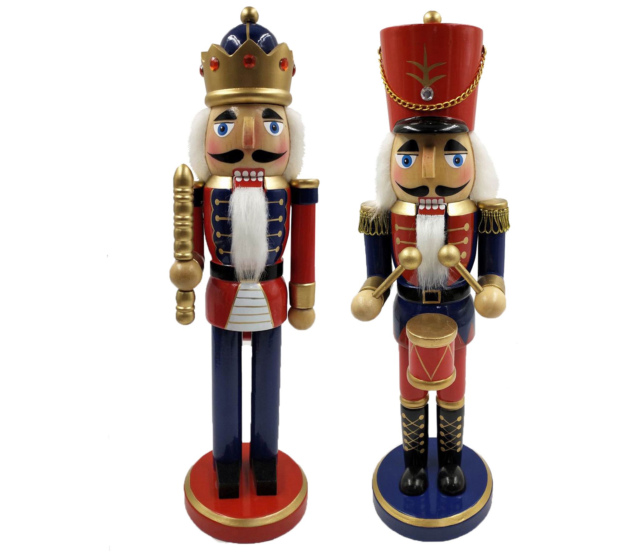 SW 14" King and Drummer nutcrackers (set of 2)